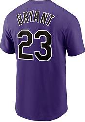 Men's Colorado Rockies Kris Bryant Nike Black Name & Number T-Shirt