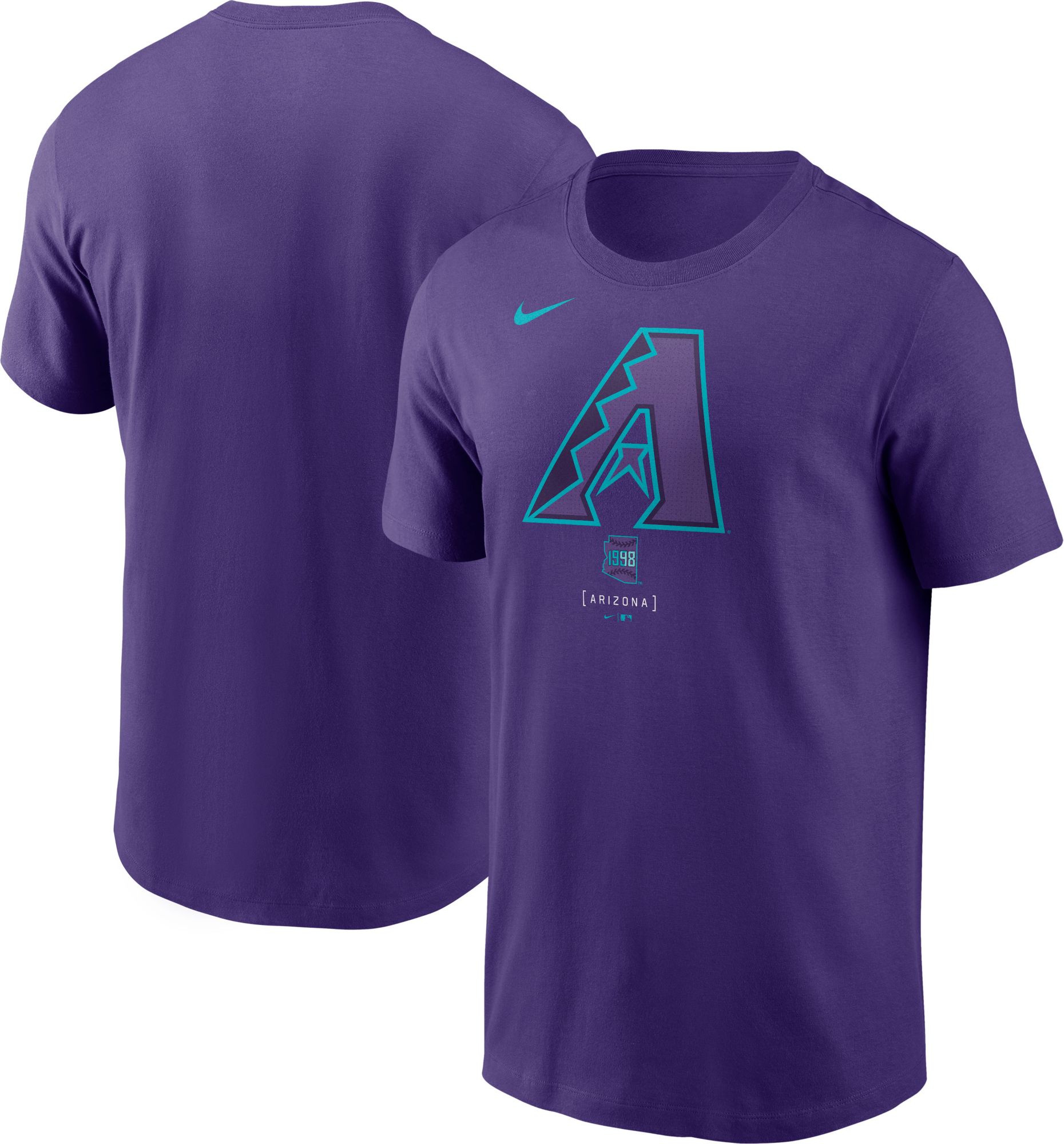 Nike Men's Arizona Diamondbacks City Connect Logo Cotton Purple T-Shirt product image