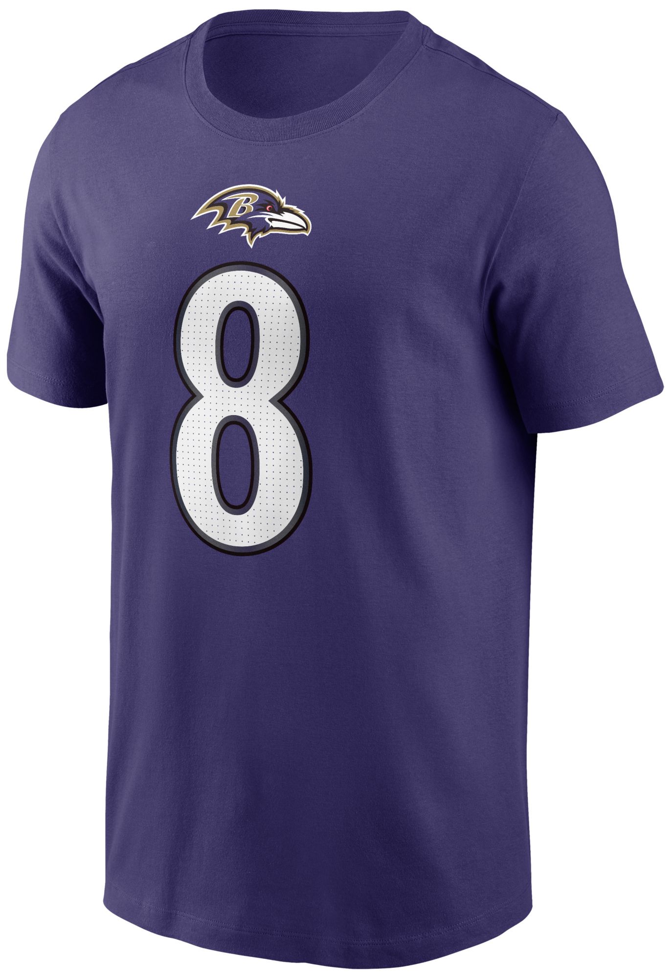 Nike Men's Baltimore Ravens Purple Lamar Jackson #8 T-Shirt product image