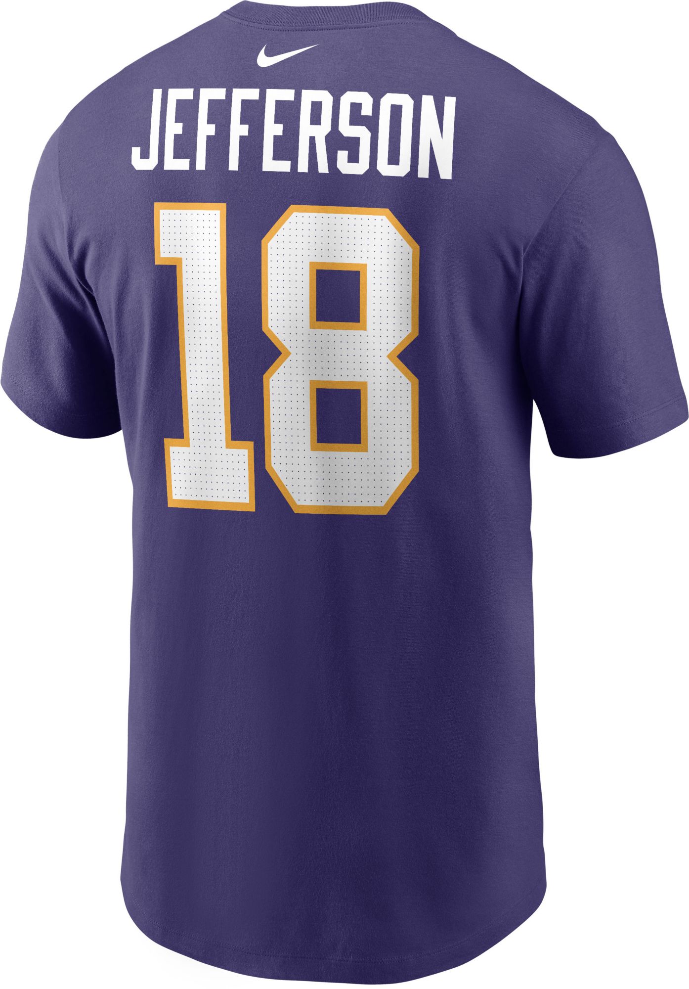 Nike Men's Minnesota Vikings Justin Jefferson #18 Throwback Purple T-Shirt product image