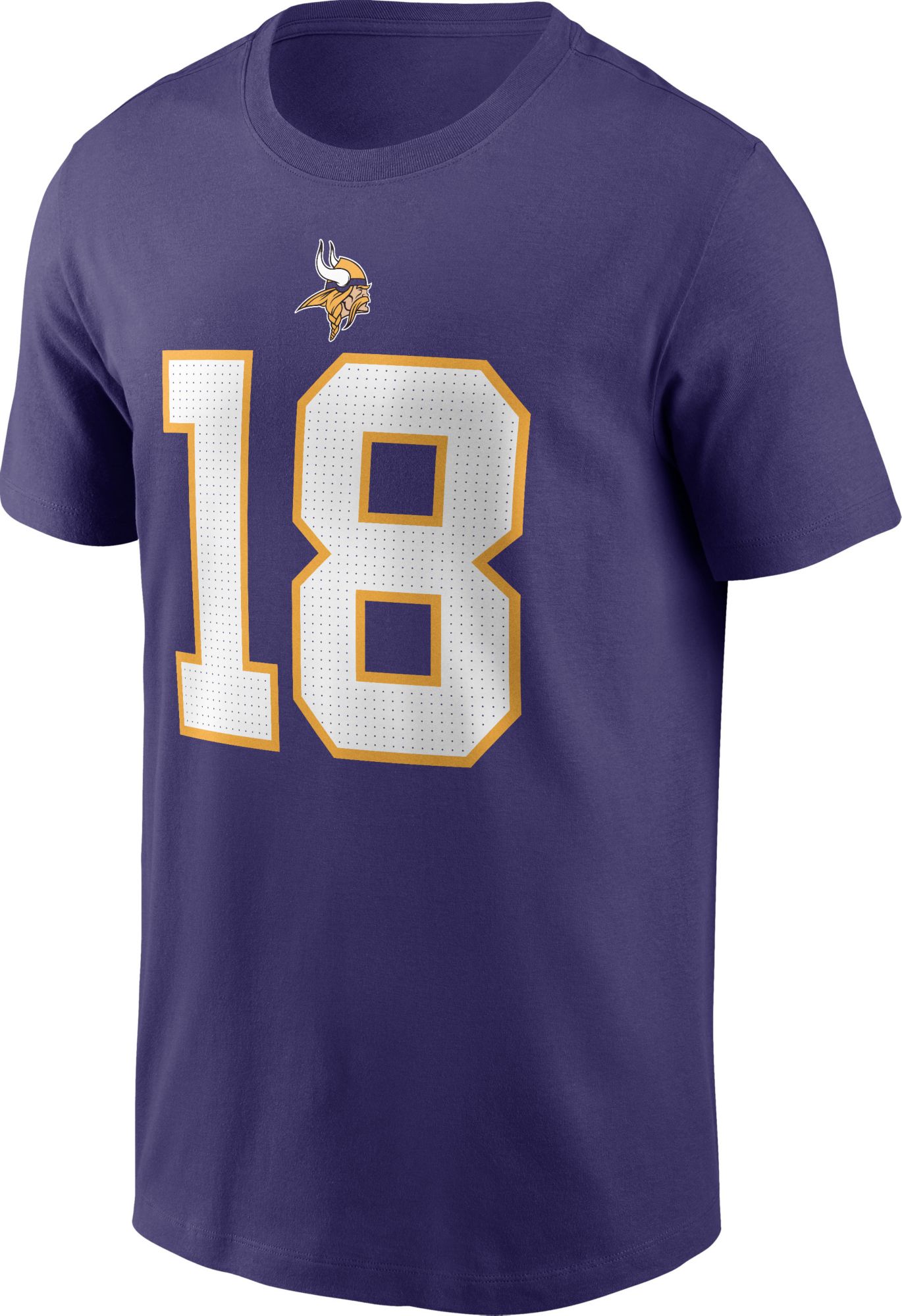 Nike Men's Minnesota Vikings Justin Jefferson #18 Throwback Purple T-Shirt product image