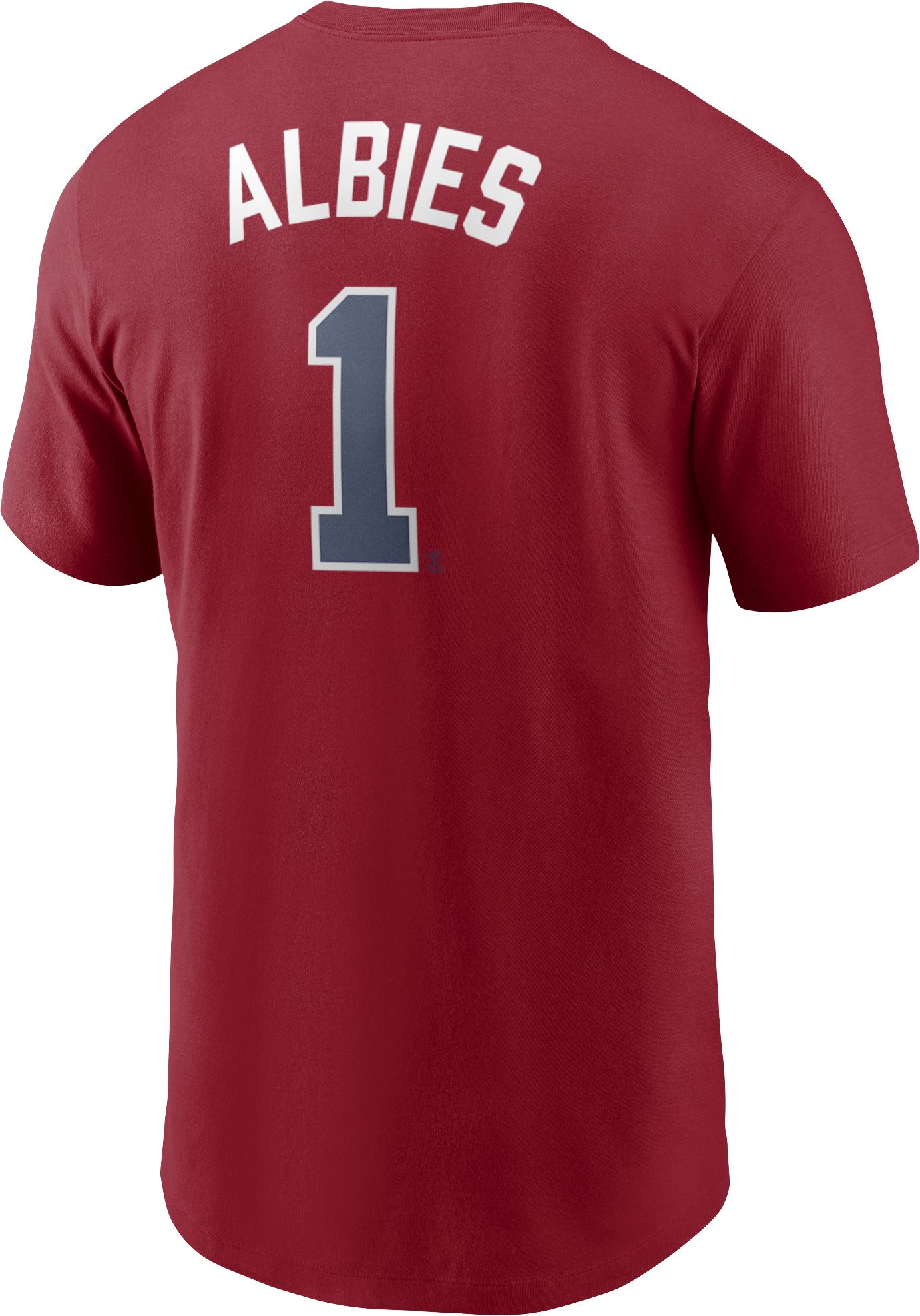 Nike Men's Atlanta Braves Ozzie Albies #1 Red T-Shirt product image