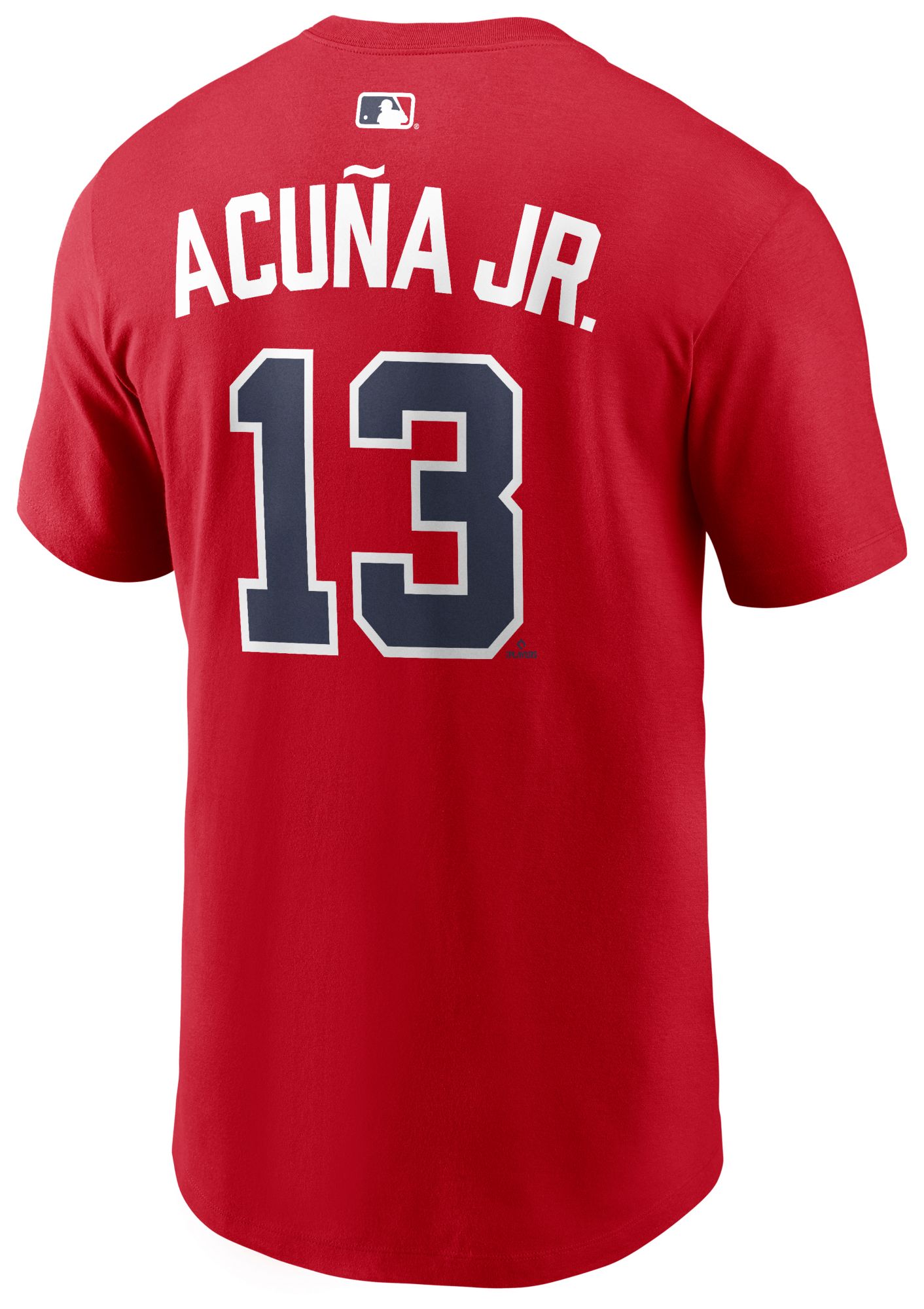 Nike Men's Atlanta Braves Ronald Acuña Jr. #13 Red Home T-Shirt