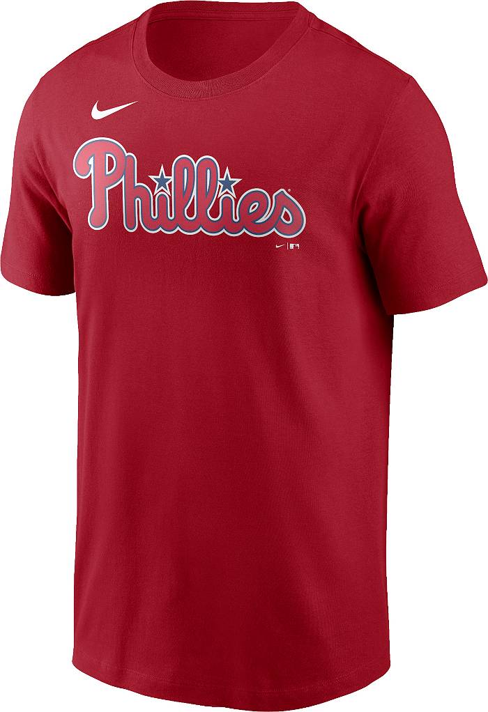 Men's Stitches Red Philadelphia Phillies Pullover Crew Neck Sweatshirt