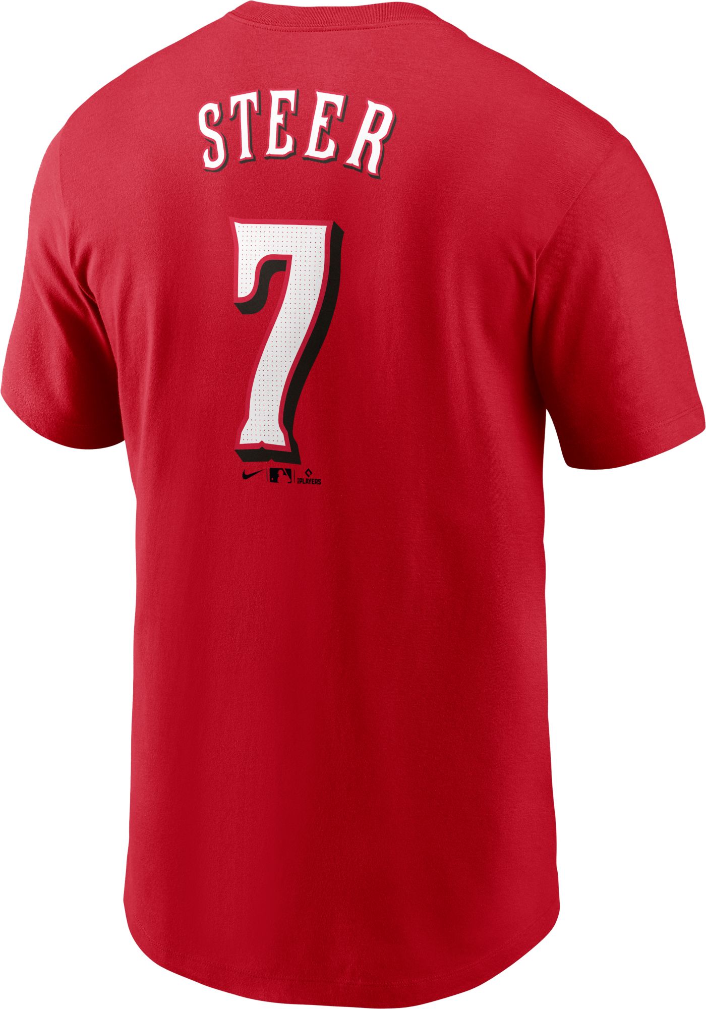 Nike Men's Cincinnati Reds Spencer Steer #7 Red T-Shirt product image