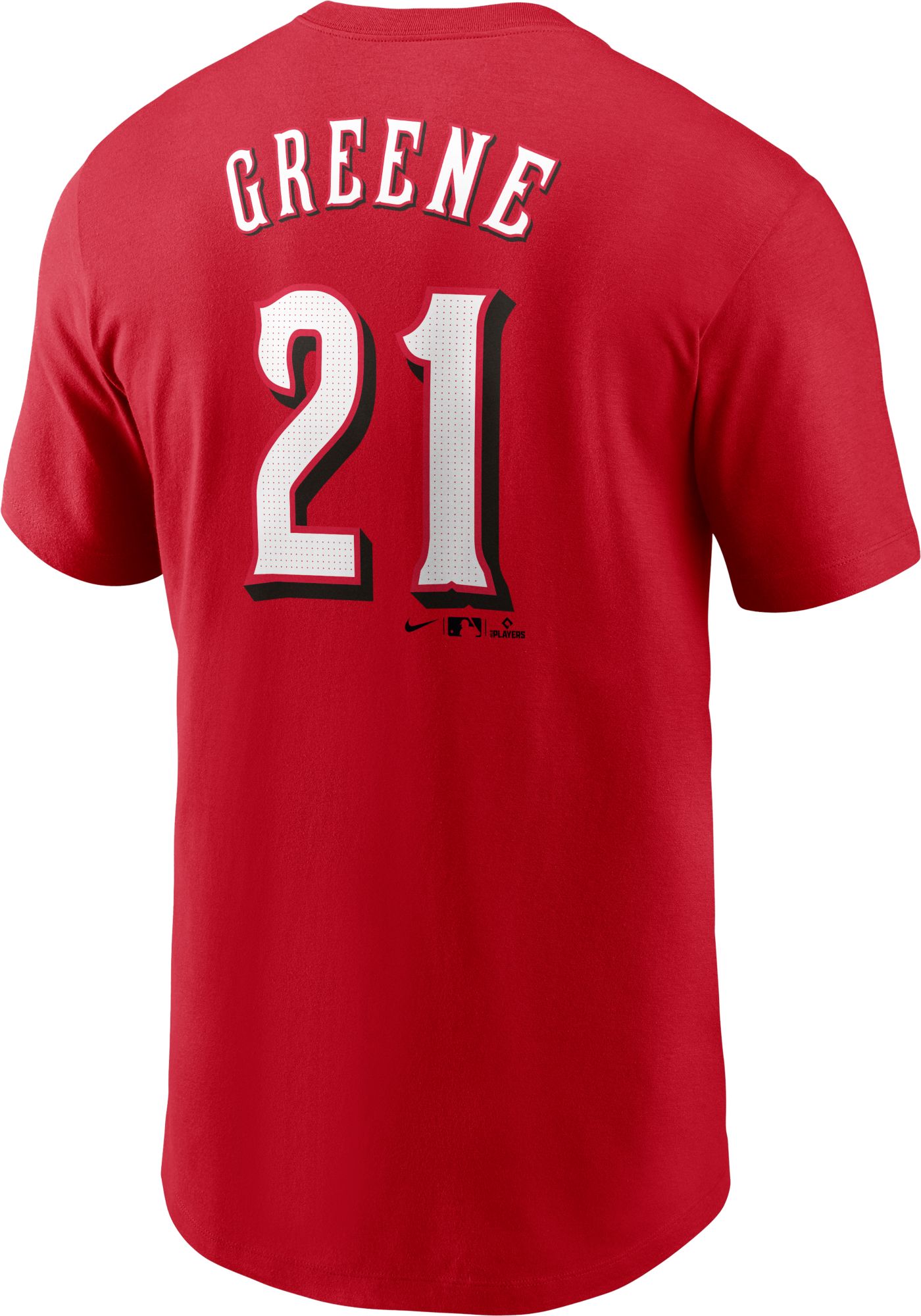 Nike Men's Cincinnati Reds Hunter Greene #21 Red T-Shirt product image