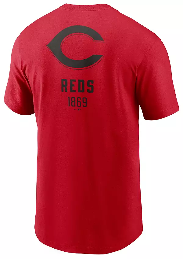 Nike Men's Cincinnati Reds Red Back Stack T-Shirt