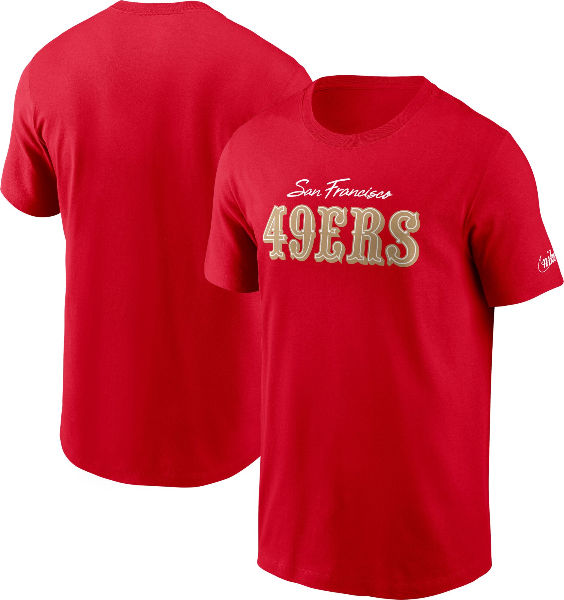 Nike Men's San Francisco 49ers Team Wordmark Red T-Shirt