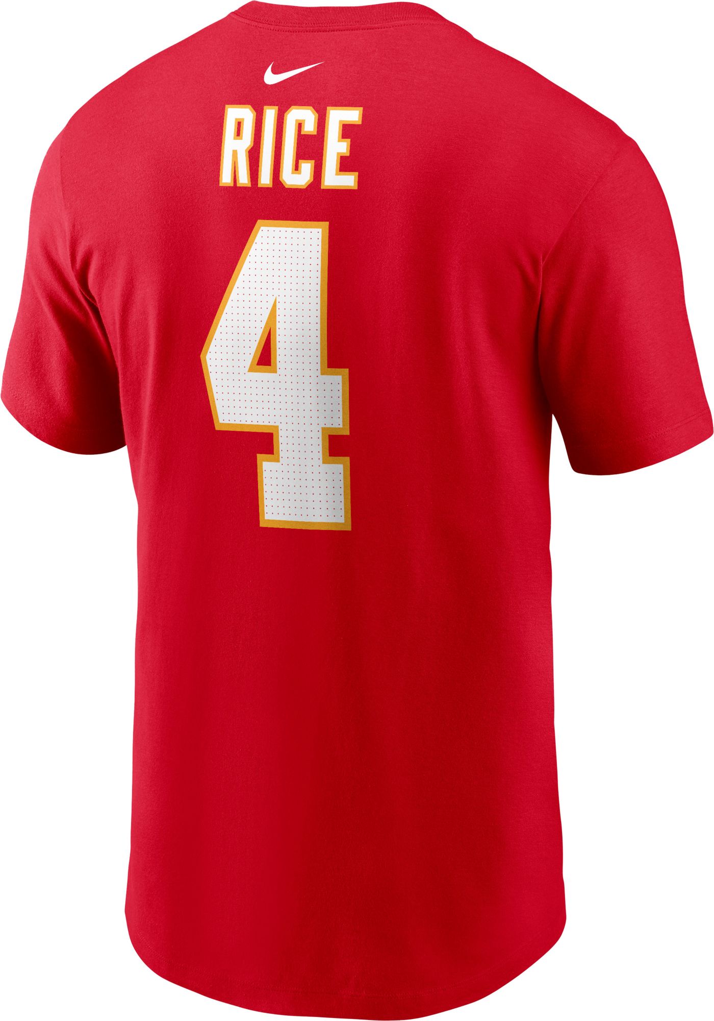 Nike Men's Kansas City Chiefs Rashee Rice #4 Red T-Shirt product image