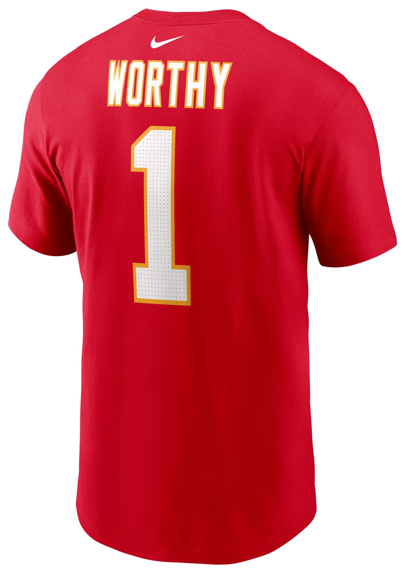 Nike Men's Kansas City Chiefs Xavier Worthy #1 Red T-Shirt product image