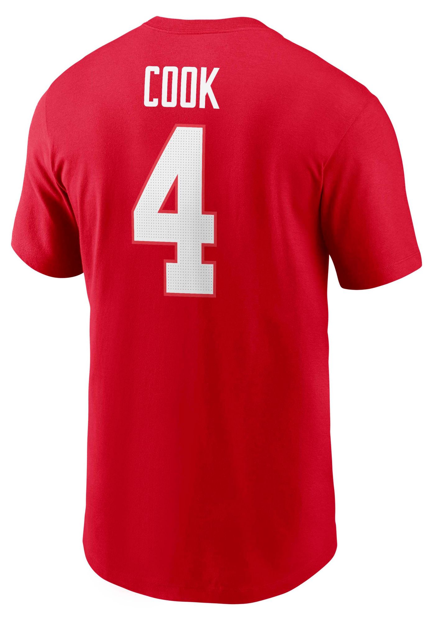 Nike Men's Georgia Bulldogs James Cook #4 Red T-Shirt product image
