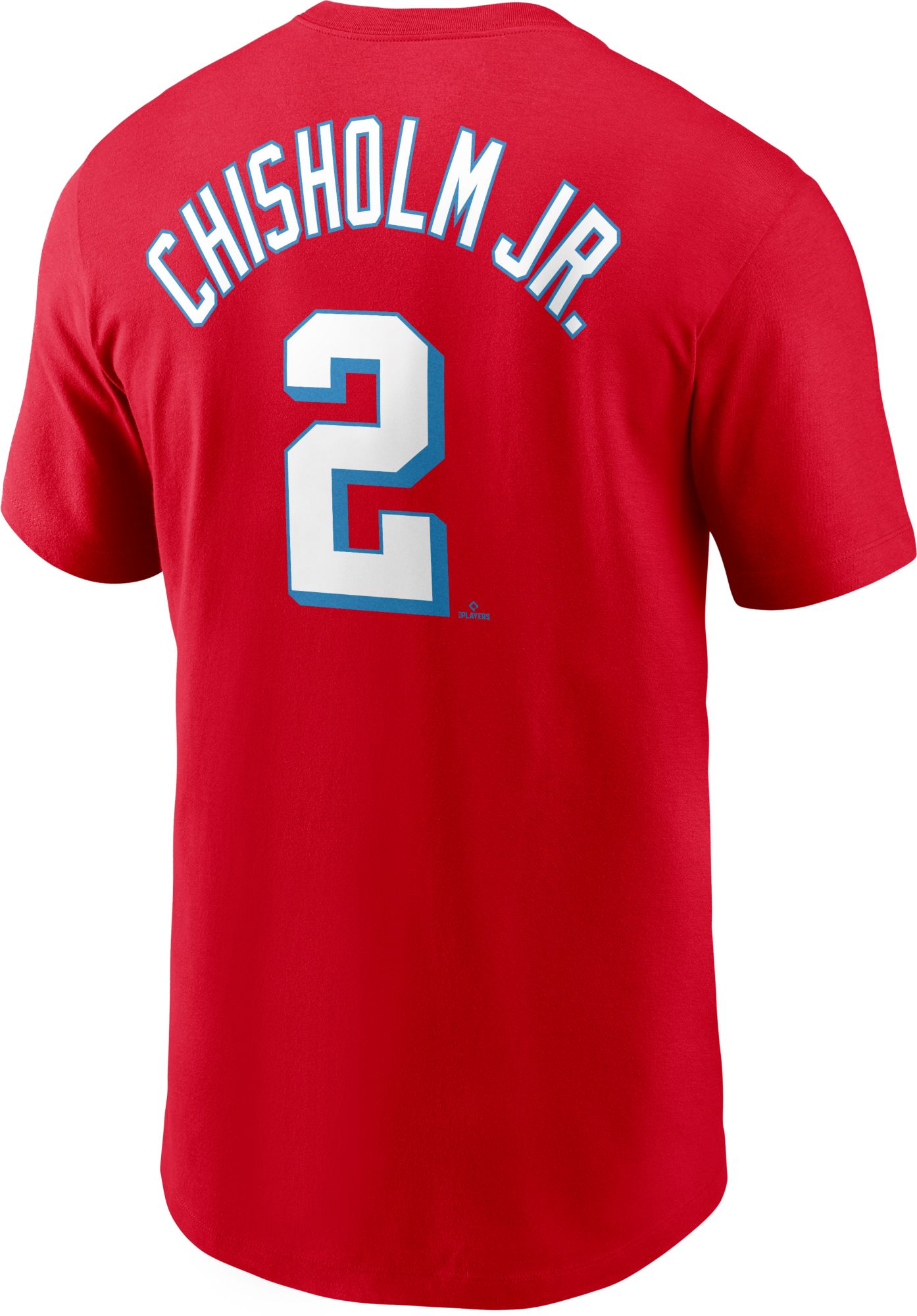 Nike Men's Miami Marlins Jazz Chisholm #2 Red 2021 City Connect T-Shirt product image