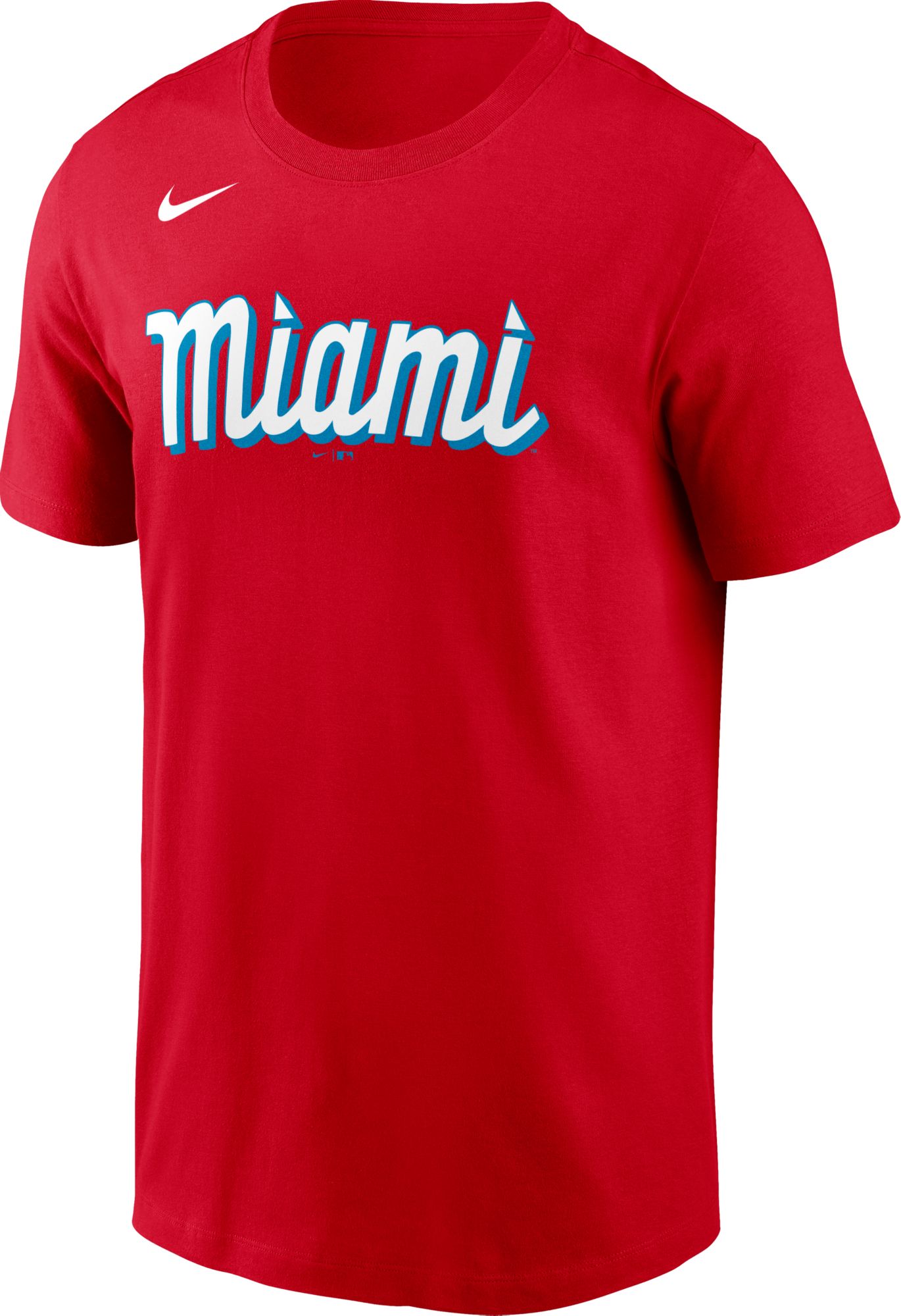 Nike Men's Miami Marlins Jazz Chisholm #2 Red 2021 City Connect T-Shirt