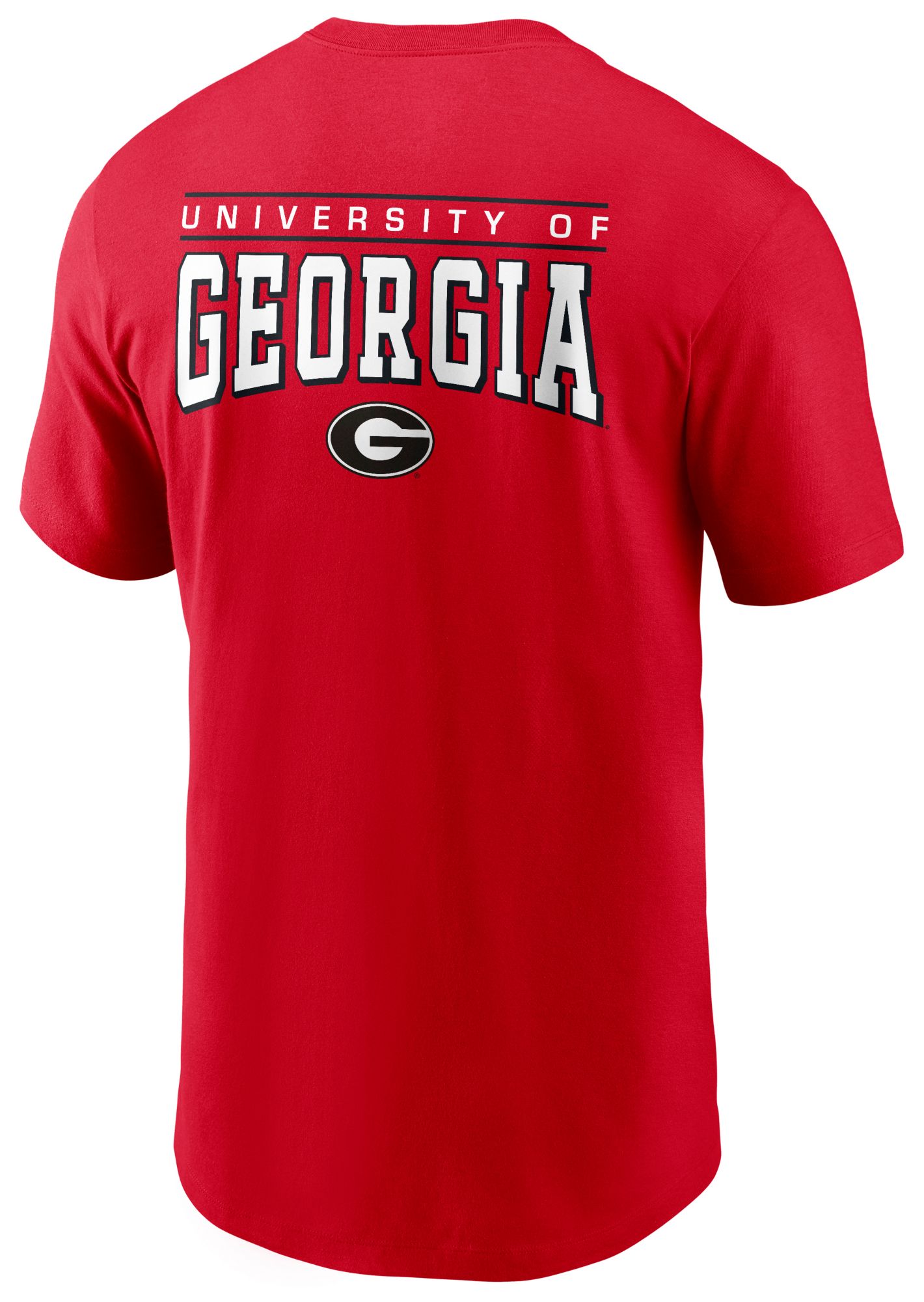 Nike Men's Georgia Bulldogs Red Core Cotton Double Hit Logo T-Shirt product image
