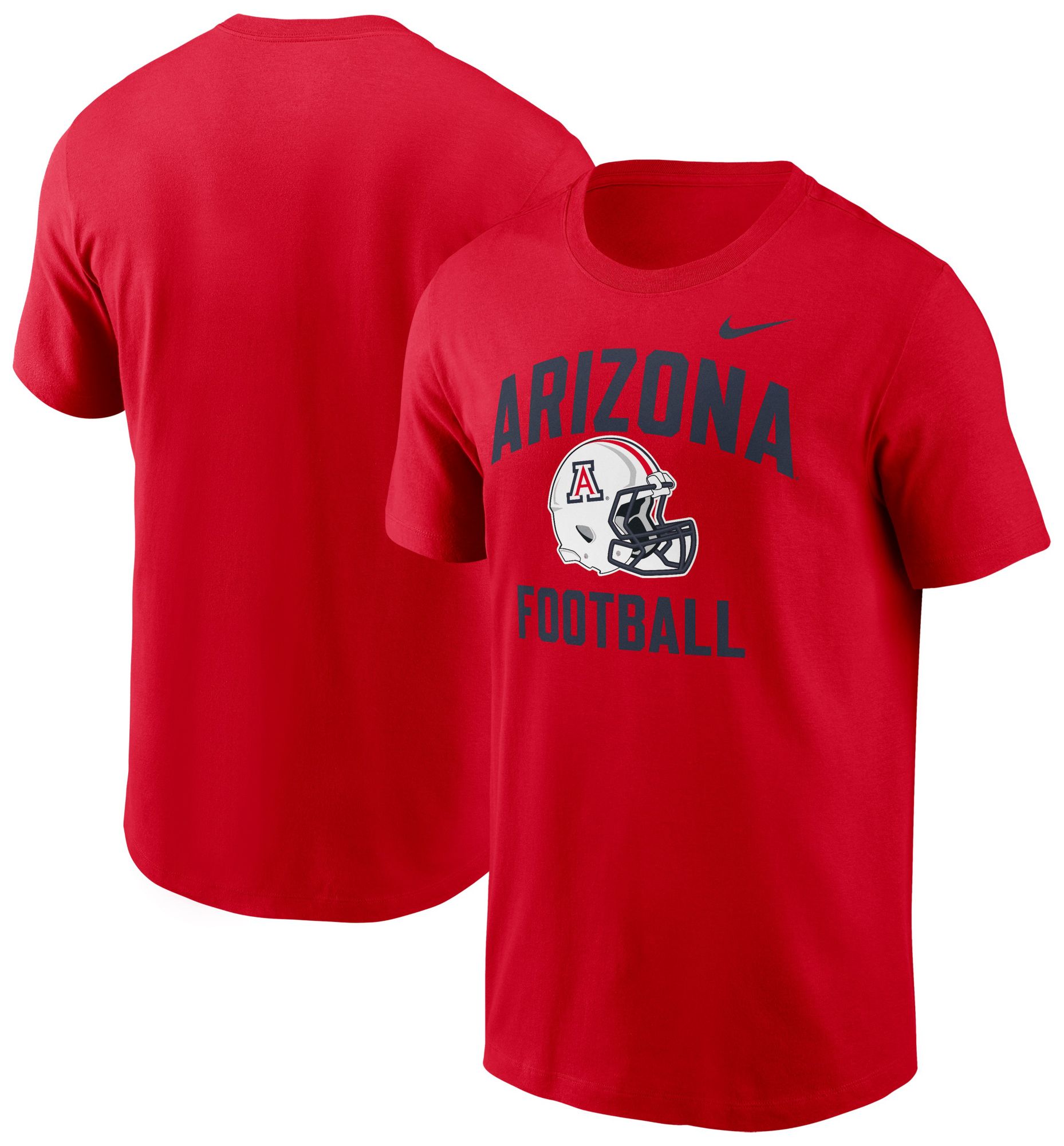 Nike Men's Arizona Wildcats Cardinal Football Helmet T-Shirt product image