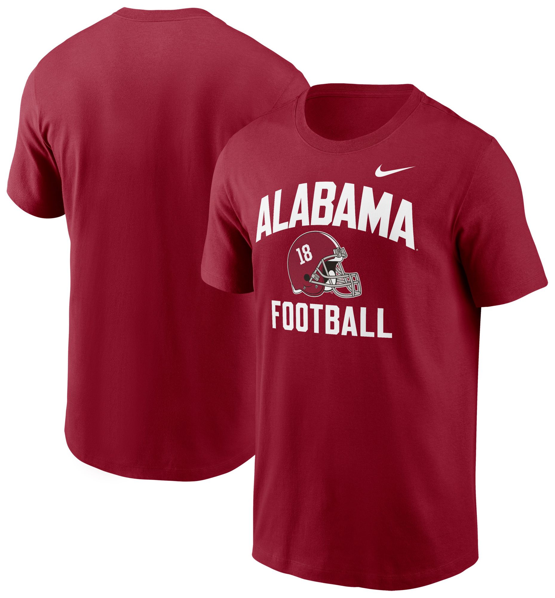 Nike Men's Alabama Crimson Tide Crimson Football Helmet T-Shirt product image