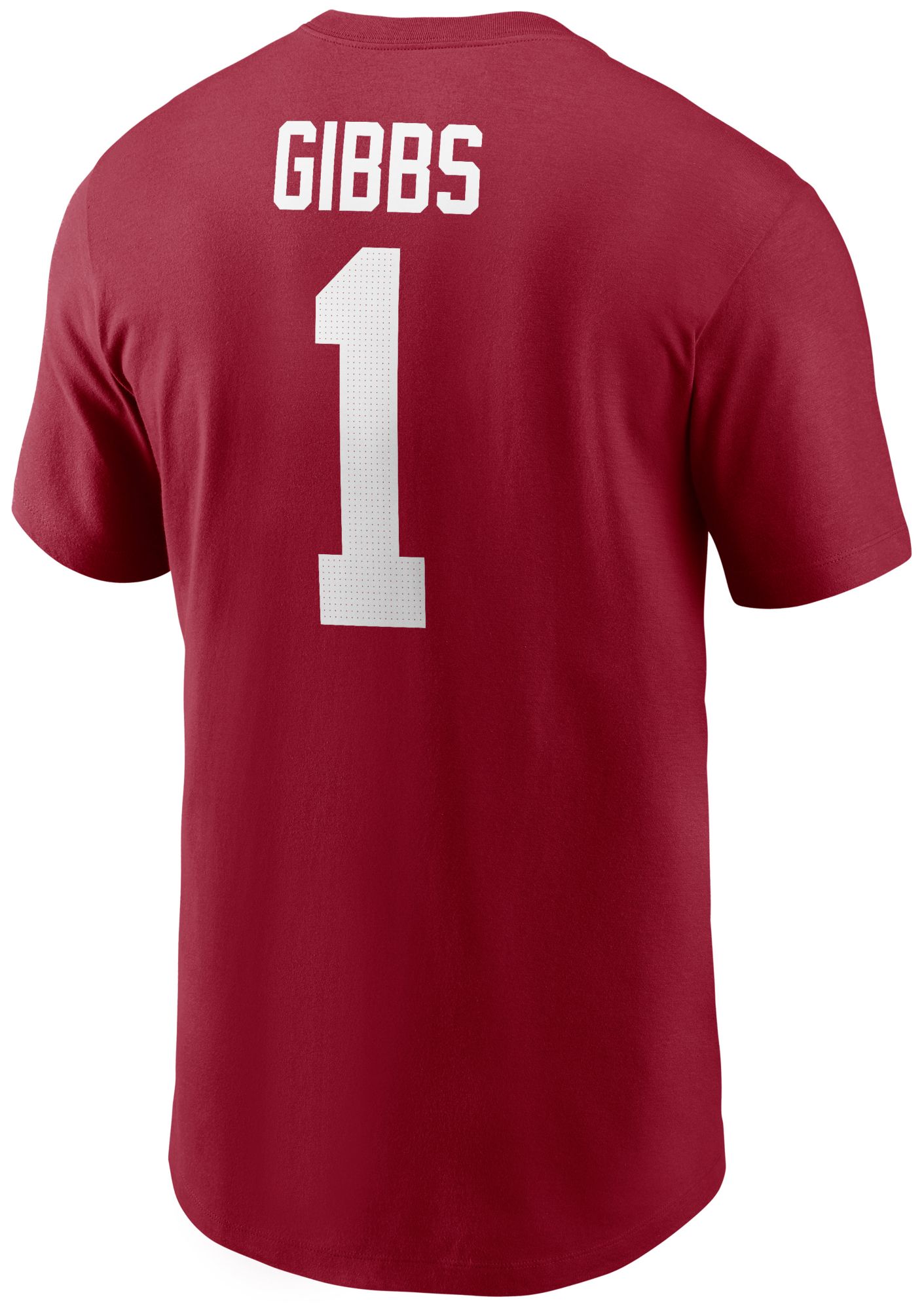Nike Men's Alabama Crimson Tide Jahmyr Gibbs #1 Crimson Jersey T-Shirt product image