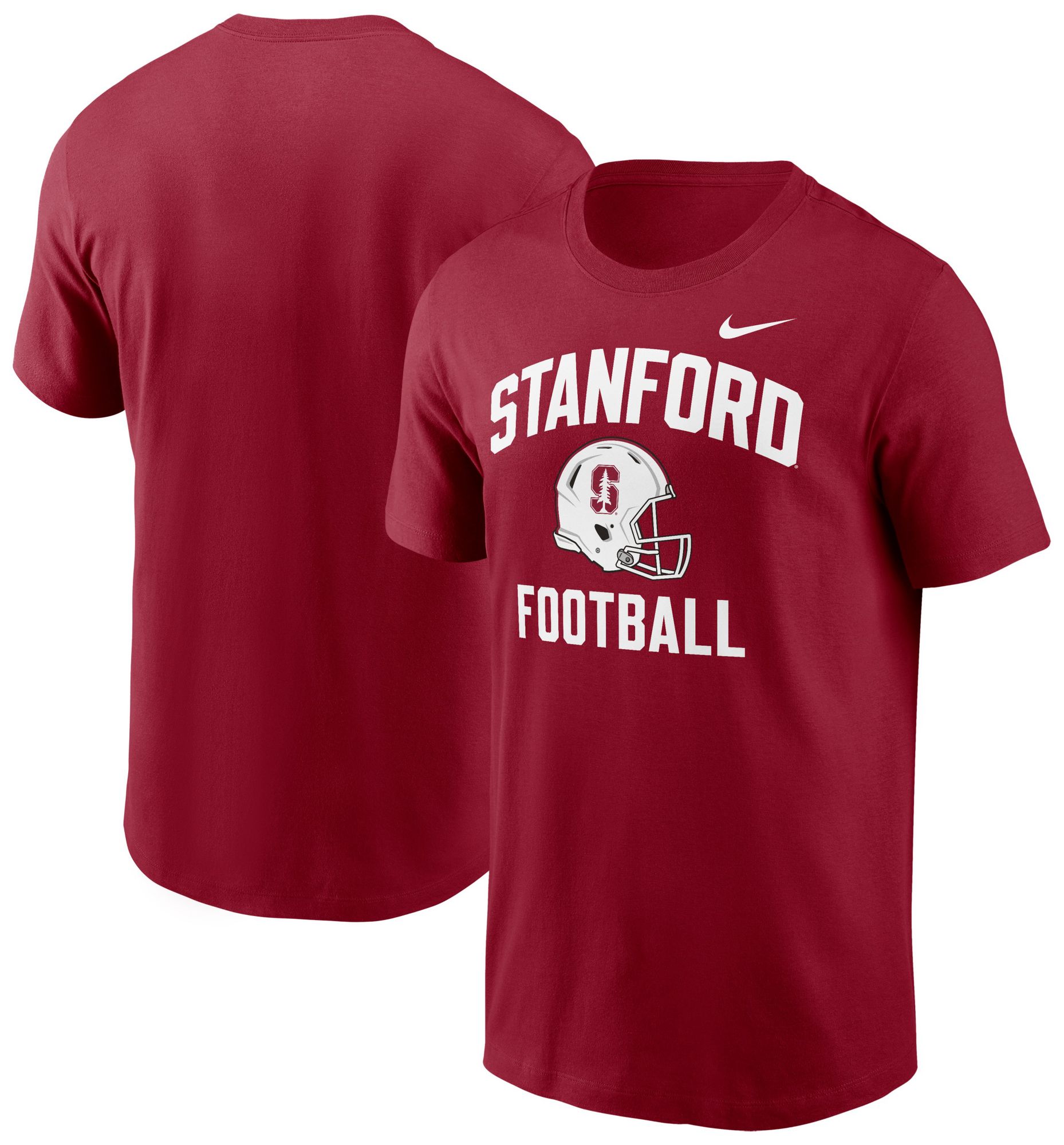 Nike Men's Stanford Cardinal Cardinal Football Helmet T-Shirt product image