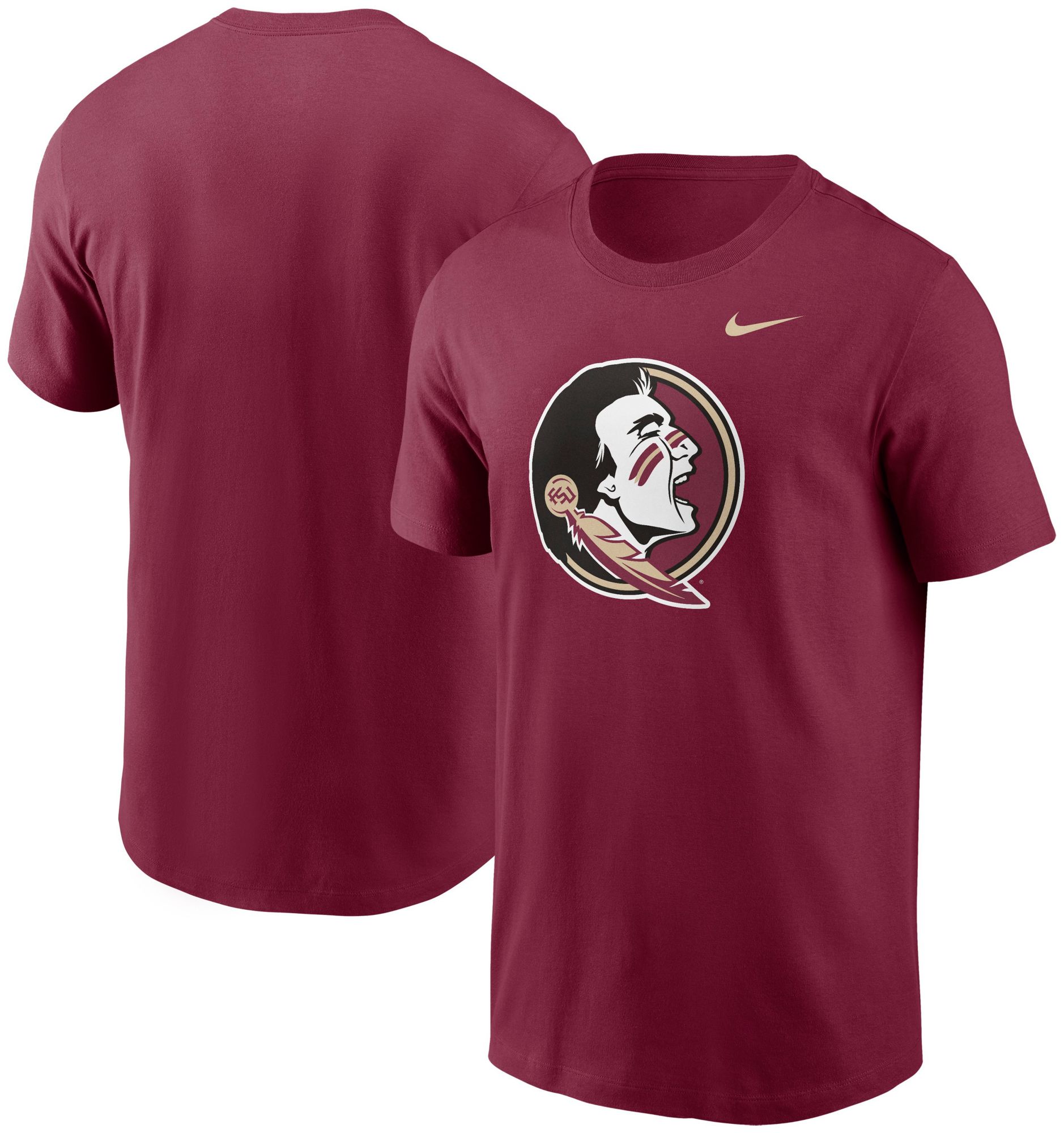 Nike Men's Florida State Seminoles Maroon Core Cotton Logo T-Shirt product image