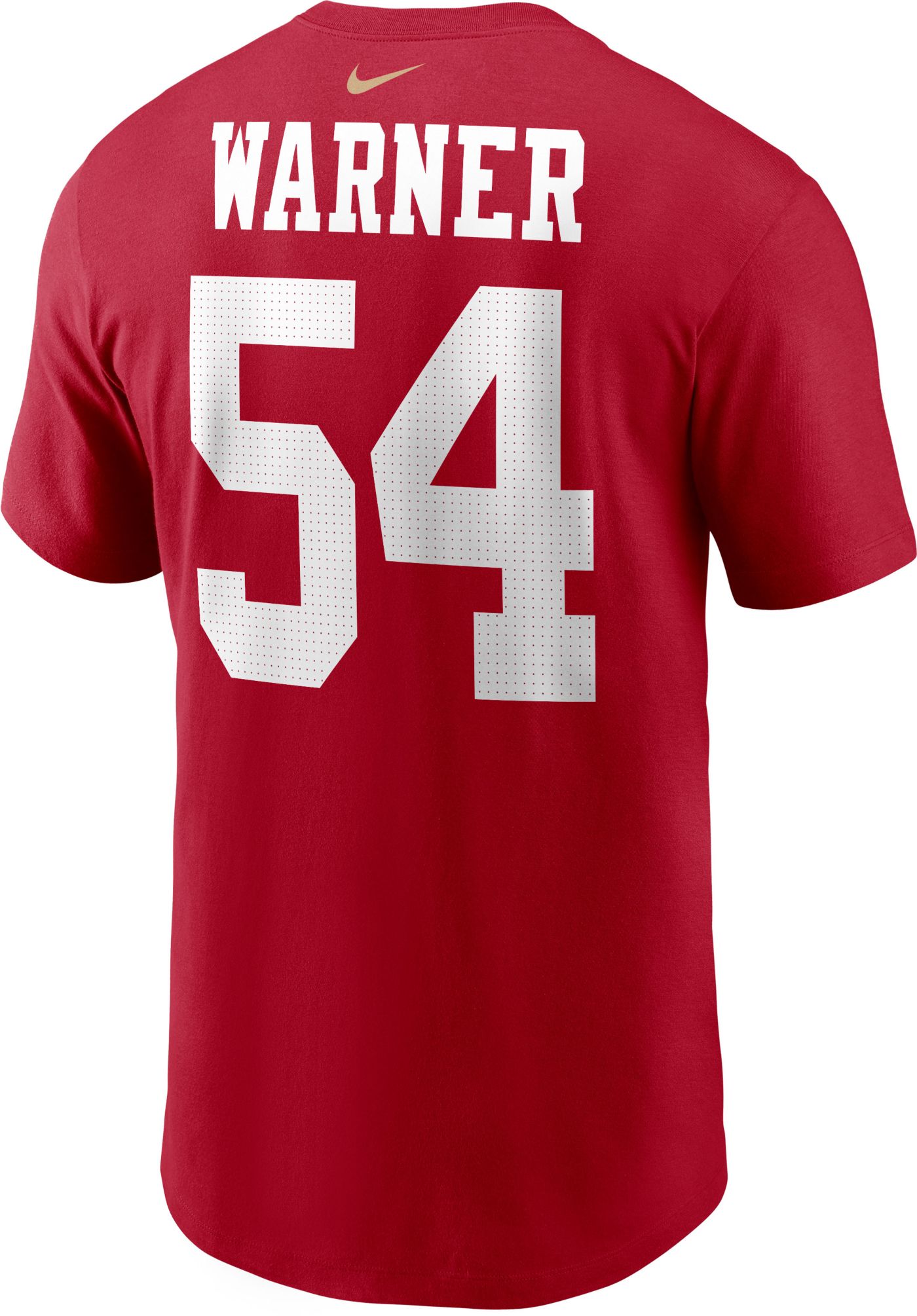 49ers Fred Warner Scarlet Red jersey #54 Size fashion Large