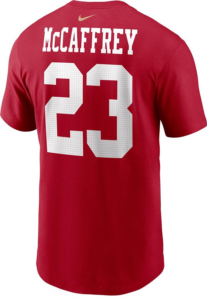 Nike Men's San Francisco 49ers Christian McCaffrey #23 Red T-Shirt