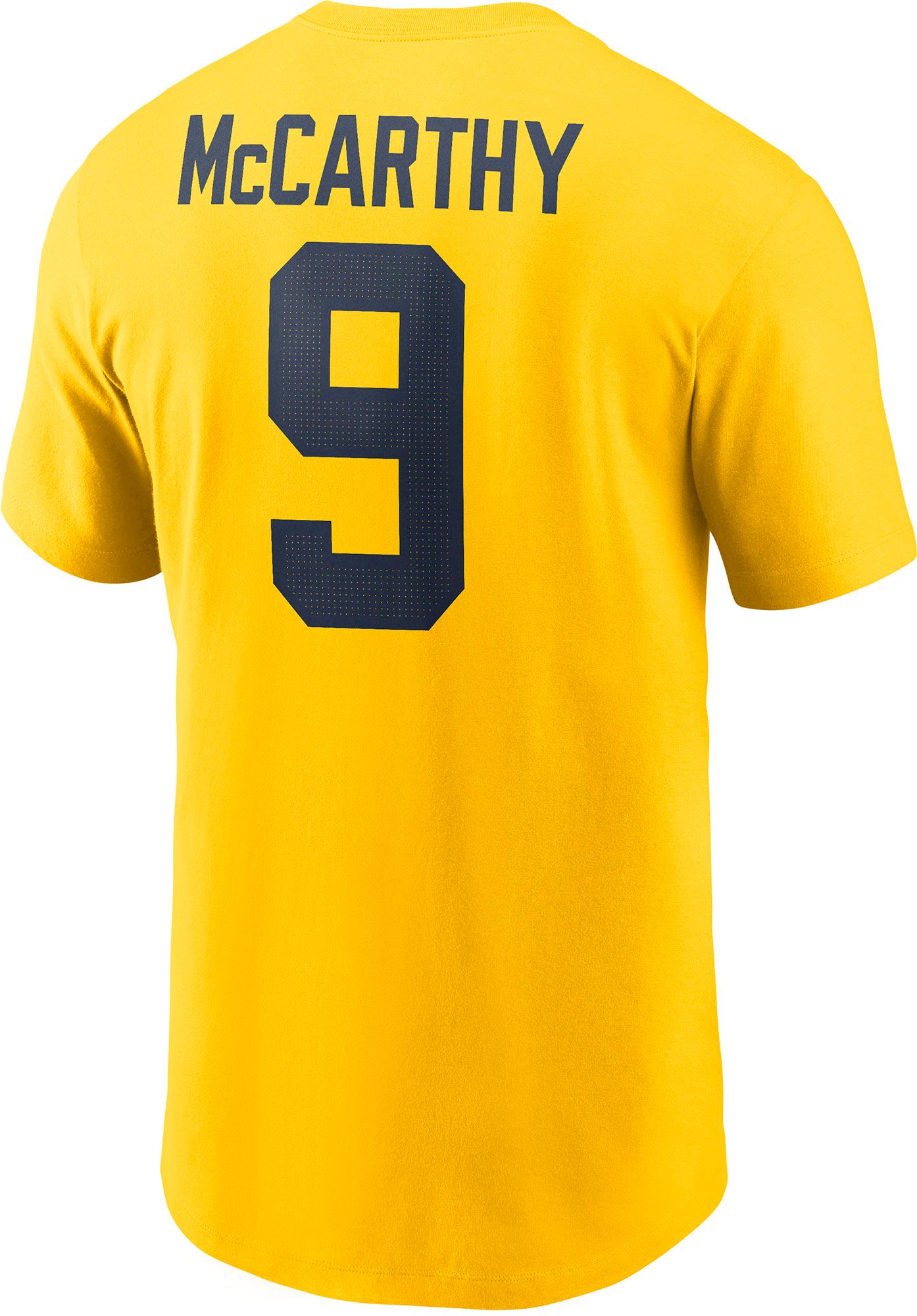 Jordan Men's Michigan Wolverines J.J. McCarthy #9 Gold T-Shirt
