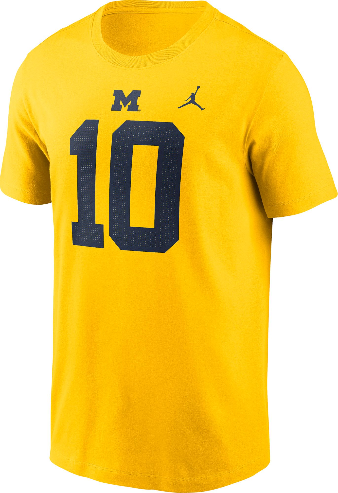 Jordan Men's Michigan Wolverines Tom Brady #10 Gold T-Shirt product image