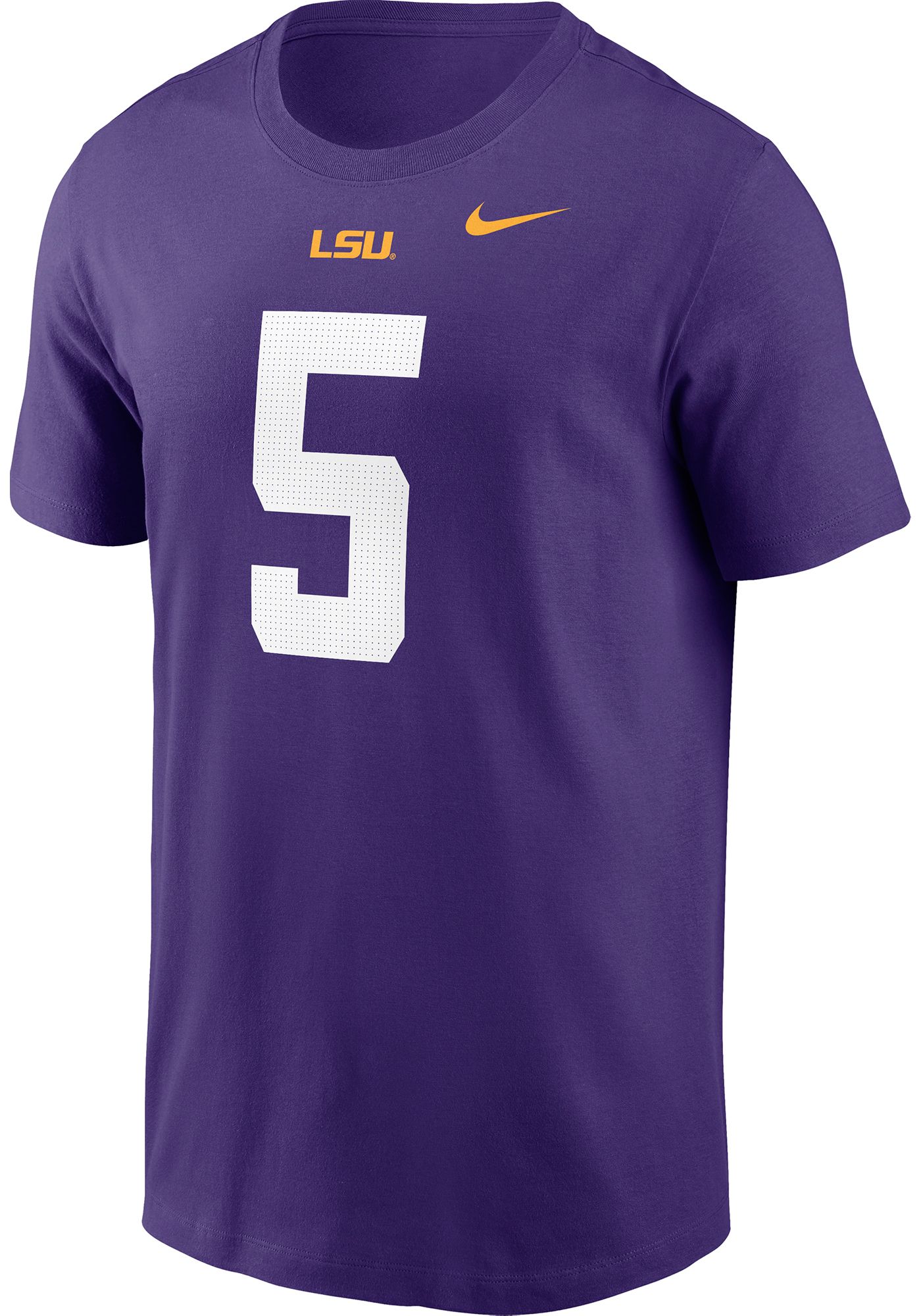 Nike Men s LSU Tigers Jayden Daniels 5 Purple Jersey T Shirt Dick s Sporting Goods