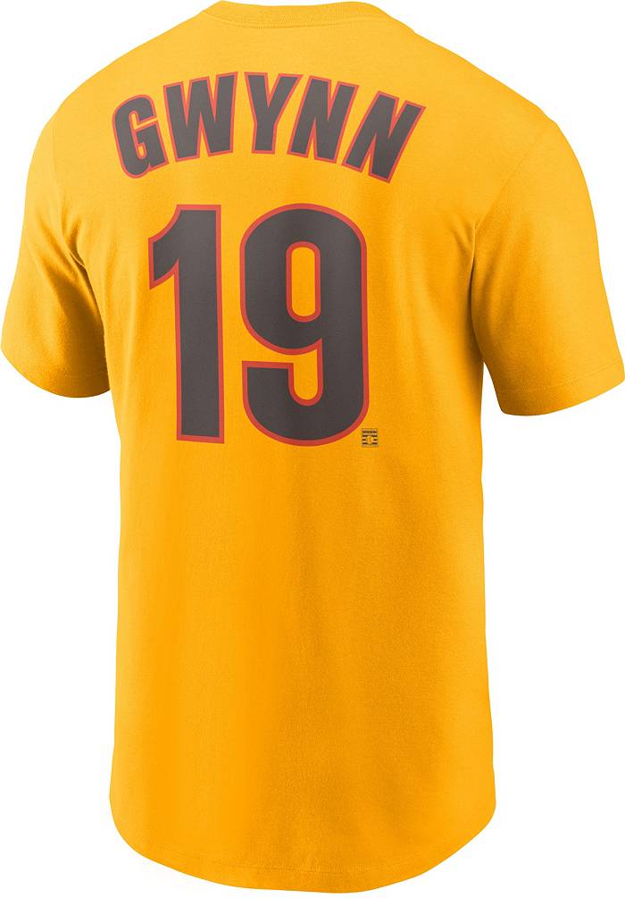 Nike Men's San Diego Padres Cooperstown Tony Gwynn #19 Yellow T