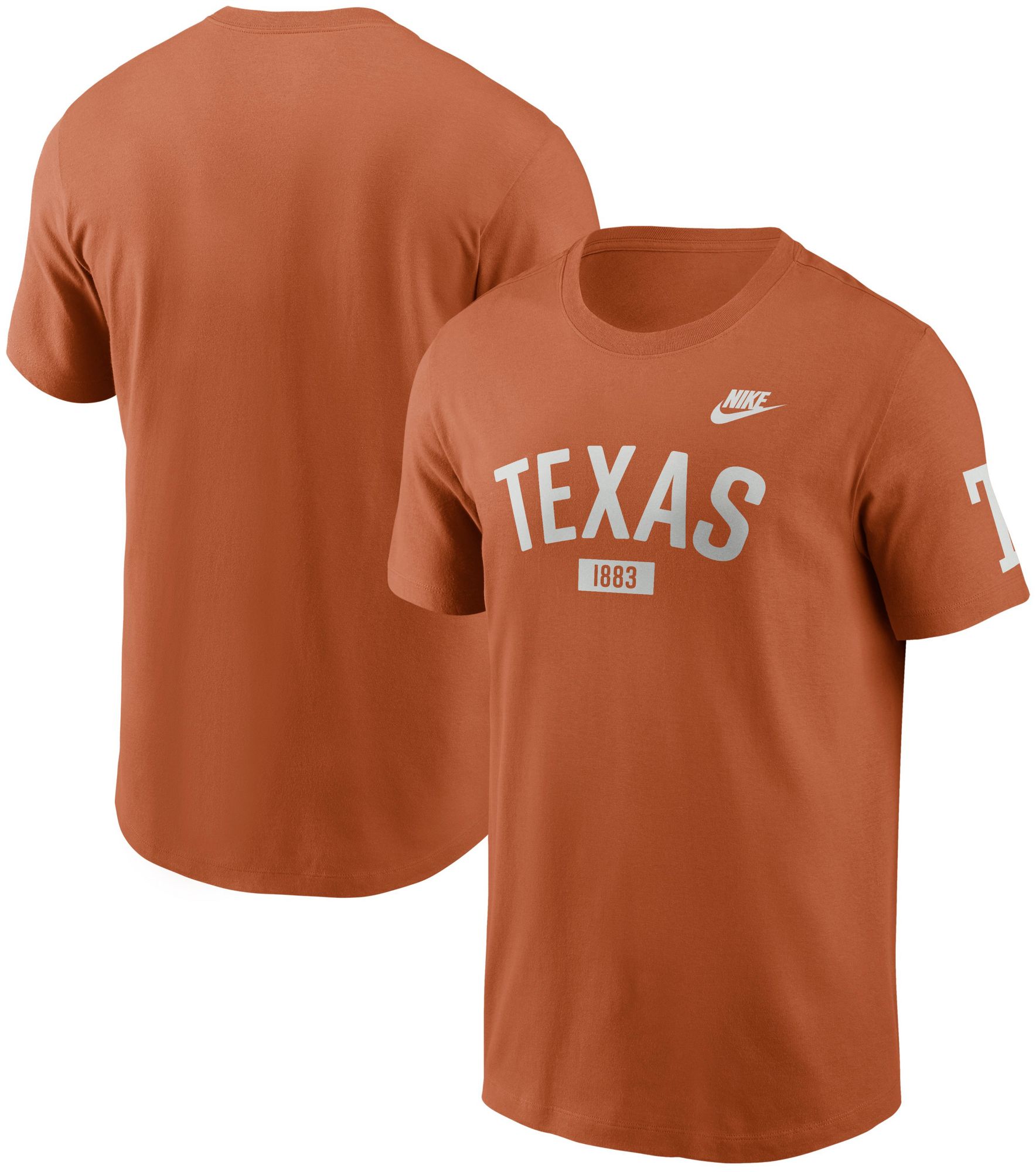 Nike Men's Texas Longhorns Desert Orange Cotton Legacy Arch T-Shirt product image