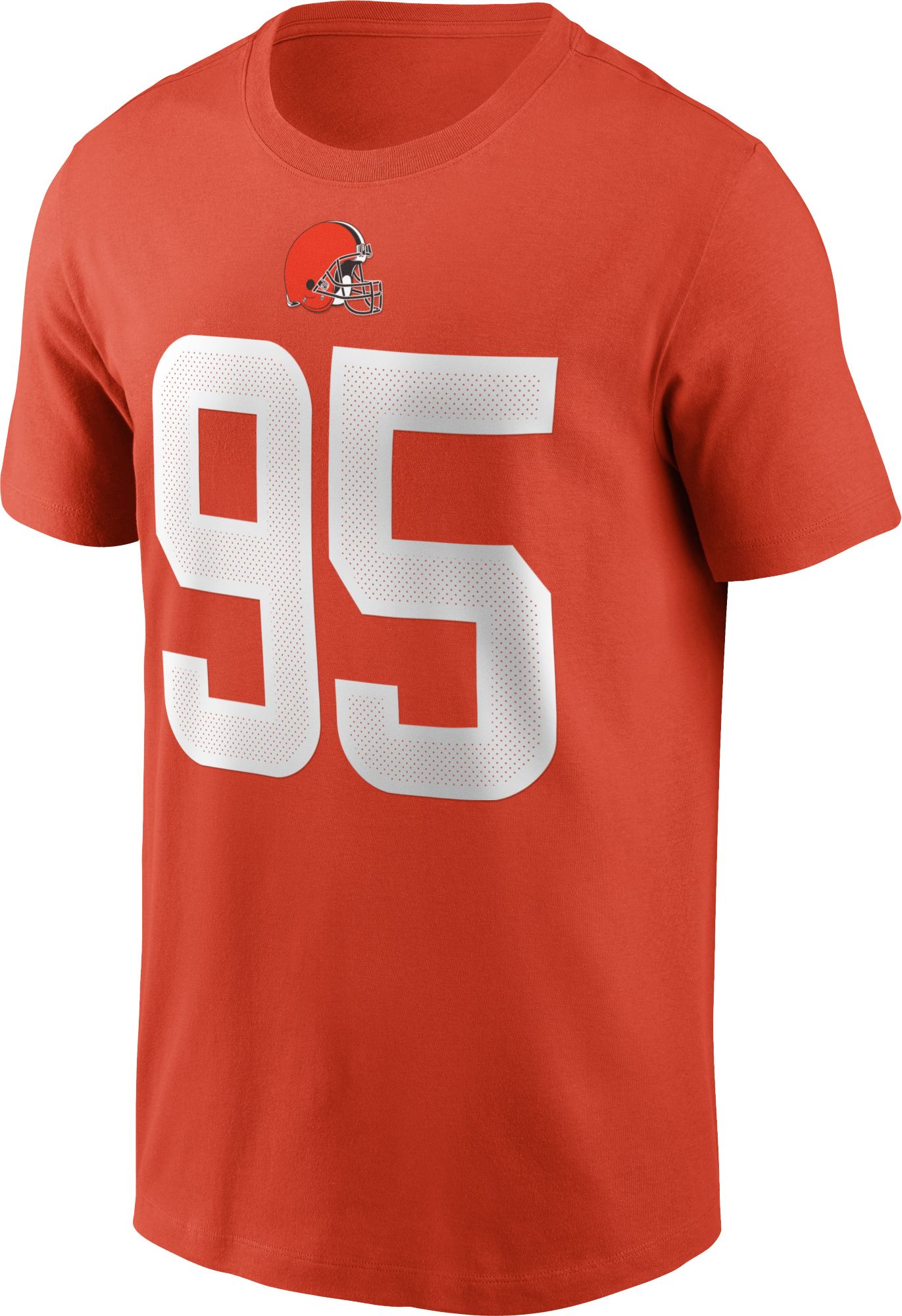 Nike Men's Cleveland Browns Myles Garrett #95 Logo Orange T-Shirt product image