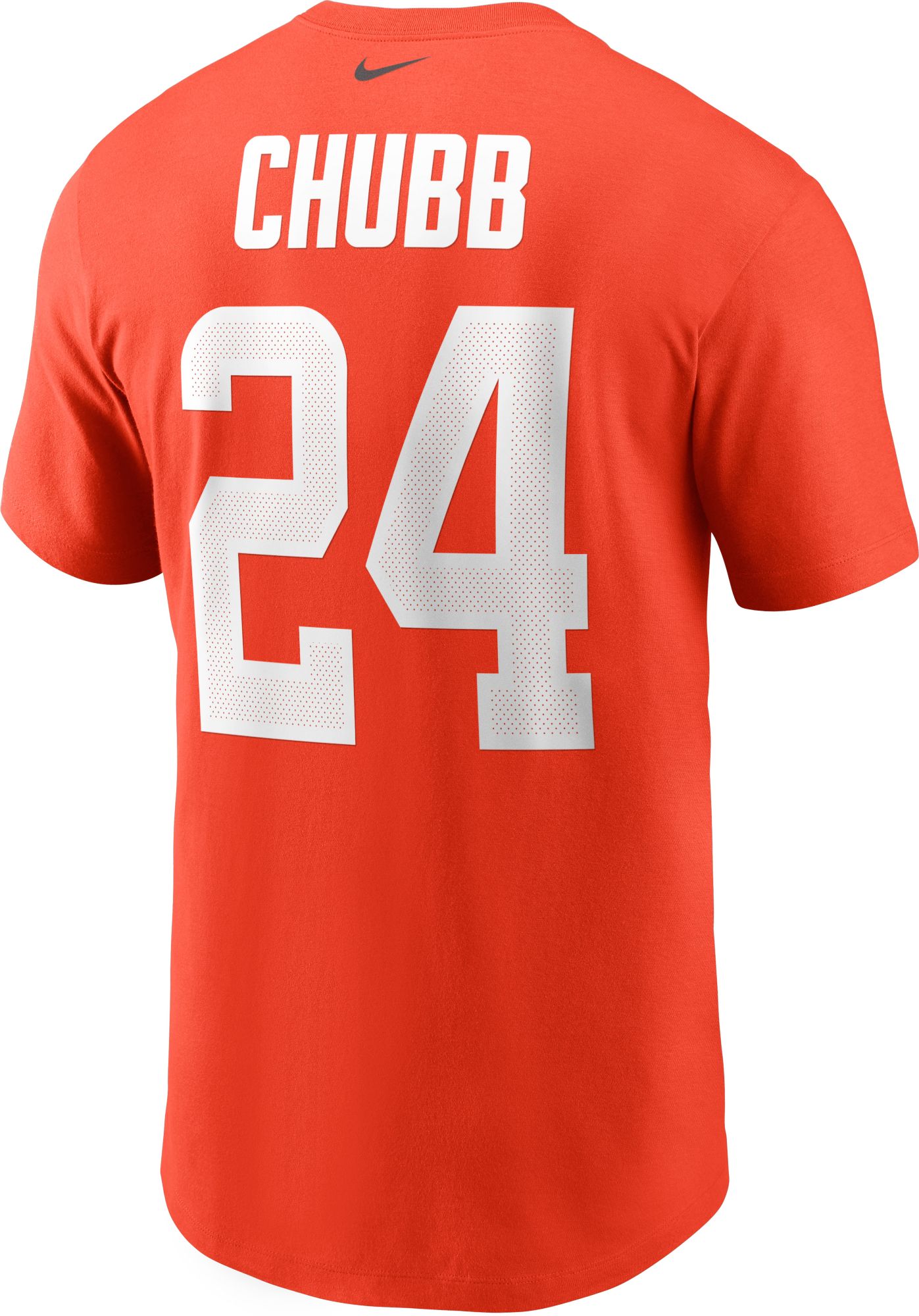 Nike Men's Cleveland Browns Nick Chubb #24 Logo Orange T-Shirt product image