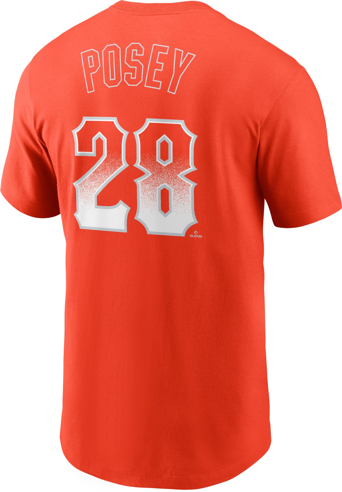 Nike Men's San Francisco Giants Buster Posey #28 Orange 2021 City Connect T-Shirt product image