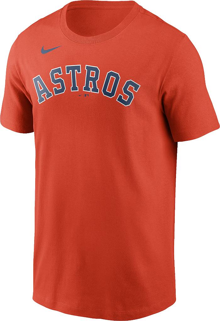 Houston Astros Mens Shirt Large Orange Tie Dye Short Sleeve