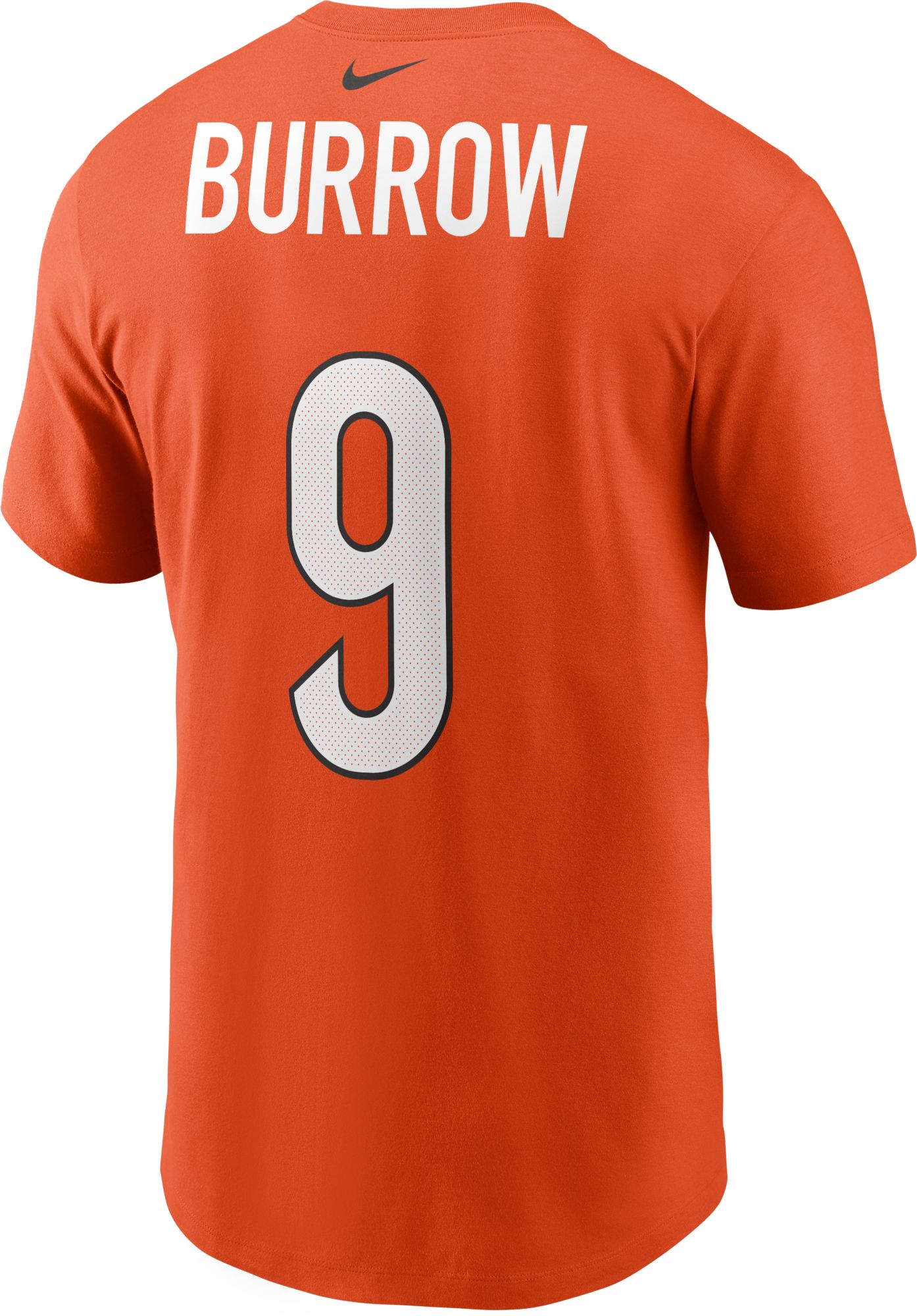 Nike Men's Cincinnati Bengals Joe Burrow #9 Orange T-Shirt product image