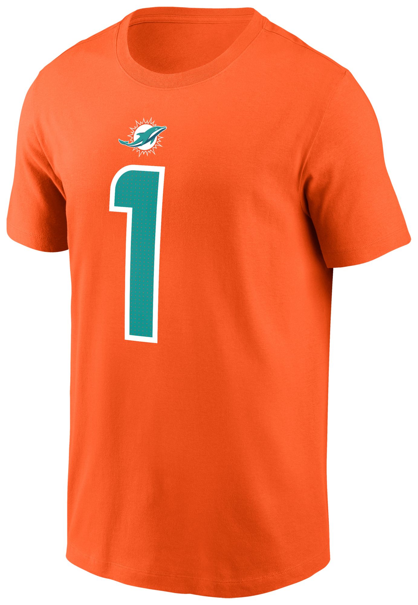 Nike Men's Miami Dolphins Tua Tagovailoa #1 Orange T-Shirt product image