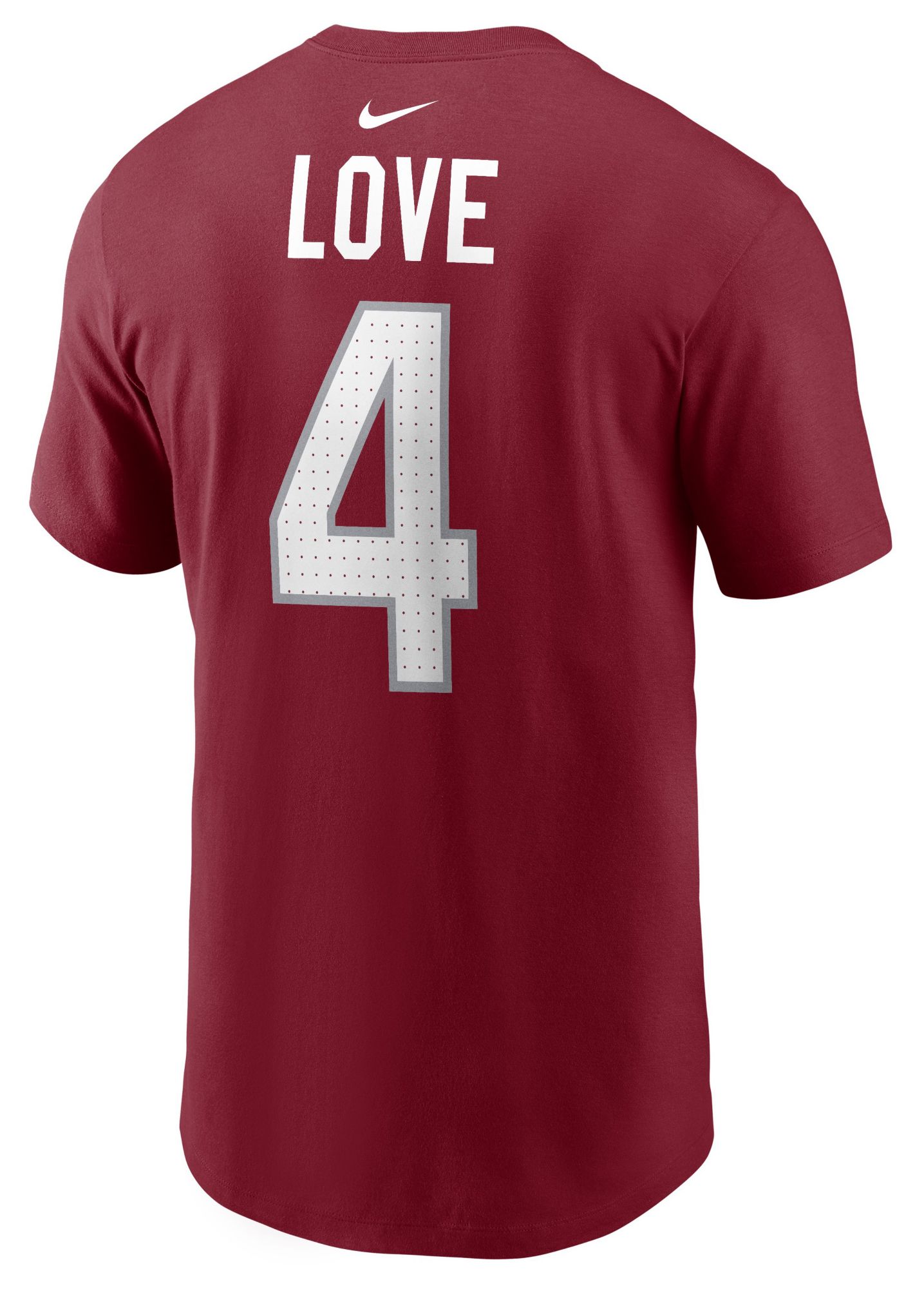 Nike Men's Arizona Cardinals Red Jeremiyah Love #4 T-Shirt
