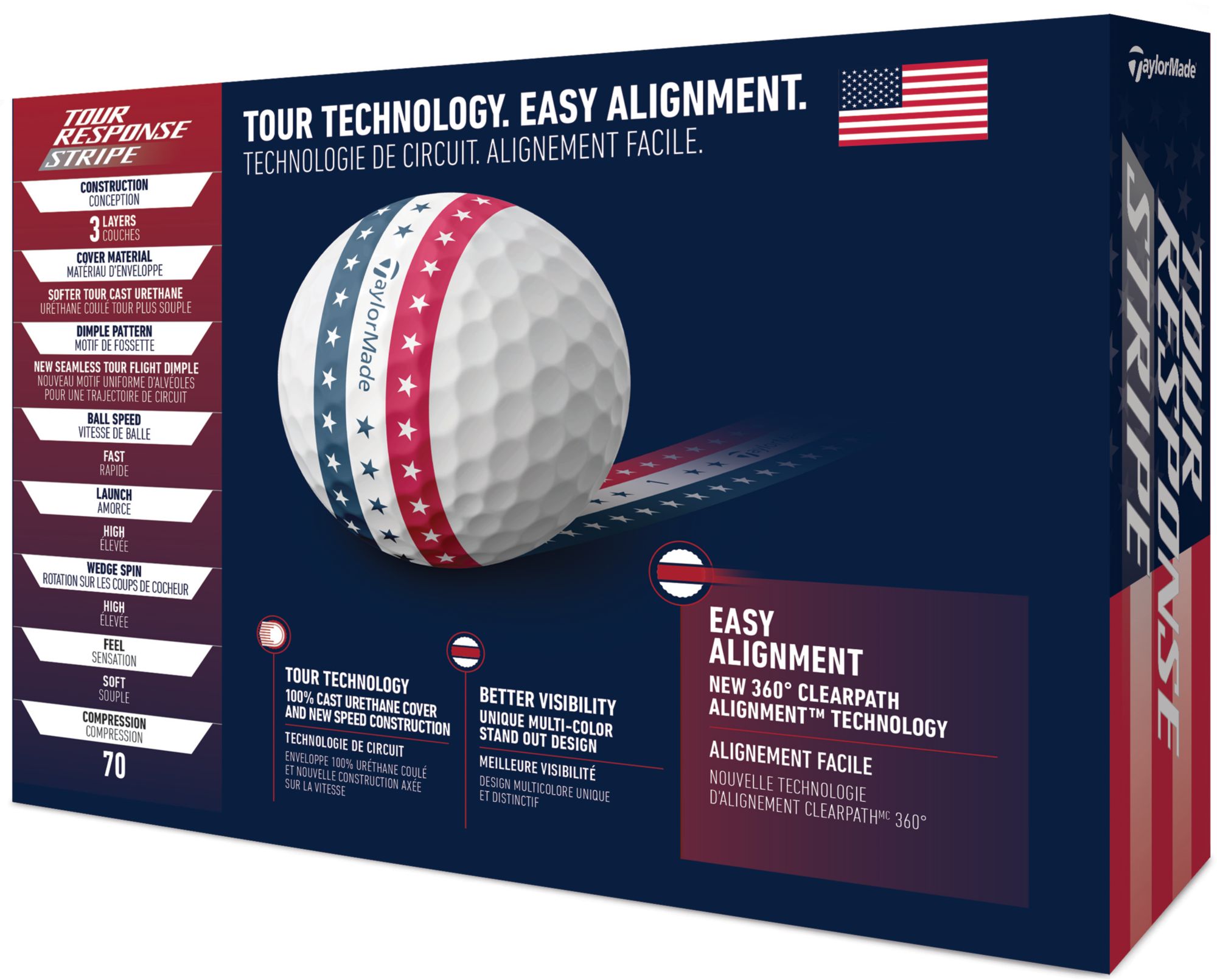TaylorMade Tour Response Stripe USA Golf Balls product image
