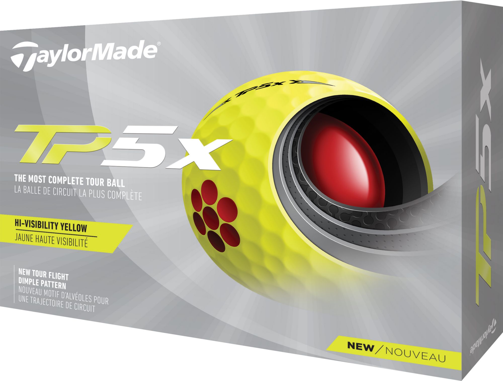 TaylorMade 2021 TP5x Yellow Personalized Golf Balls product image
