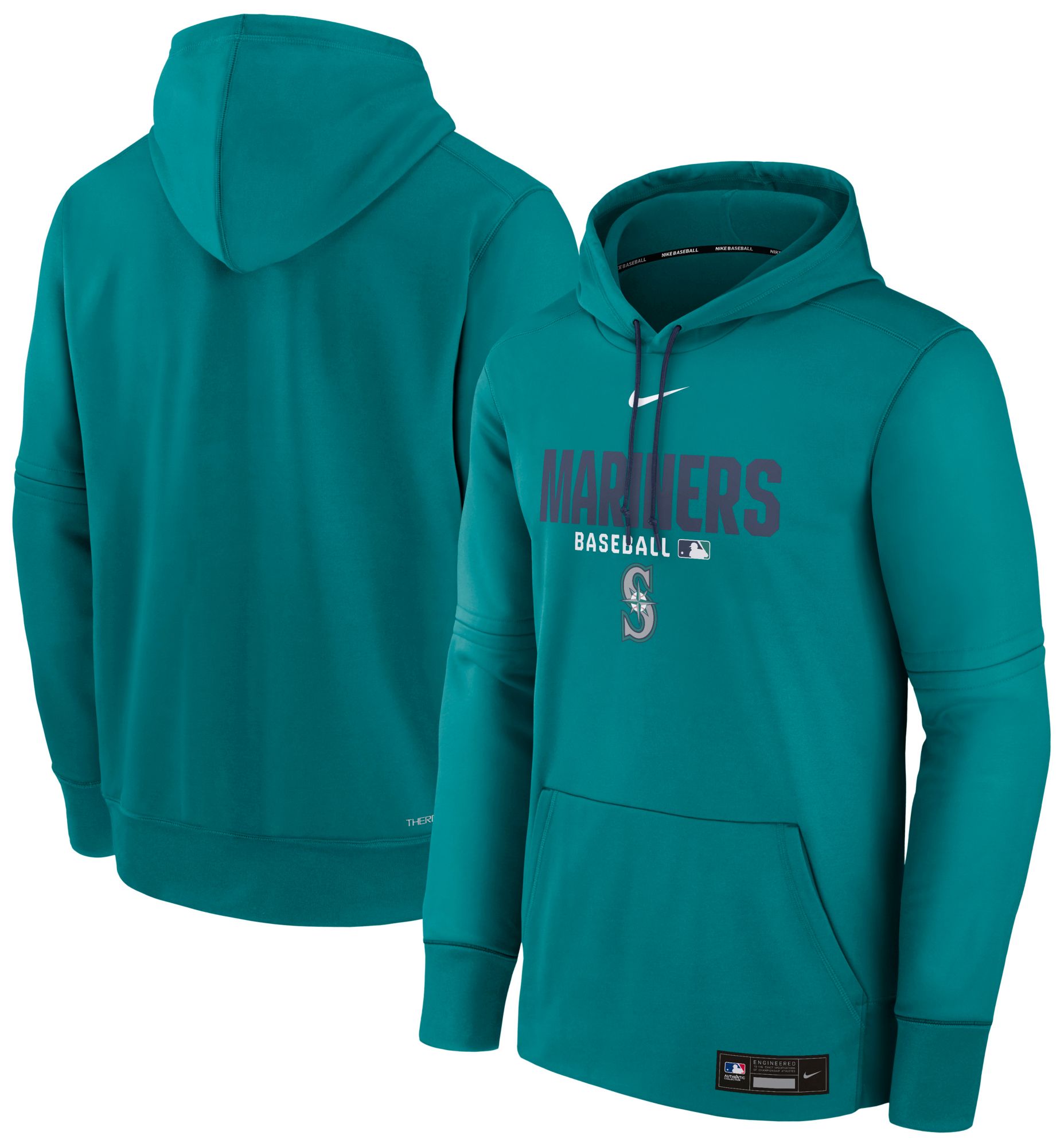 Nike Men's Seattle Mariners Green Authentic Collection Therma Hoodie product image