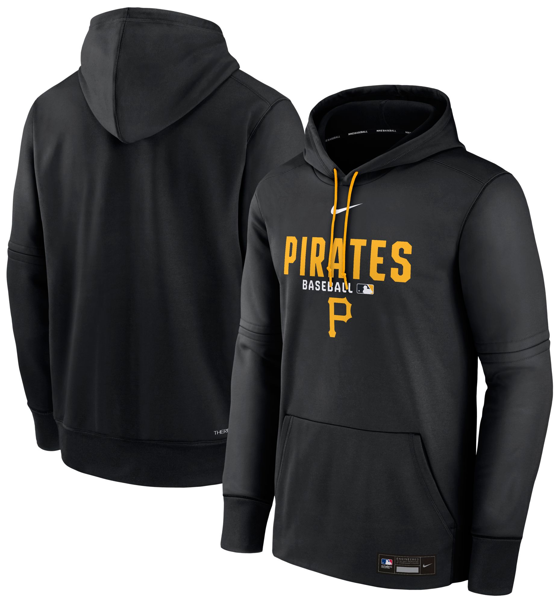 Nike Men's Pittsburgh Pirates Black Authentic Collection Therma Hoodie product image