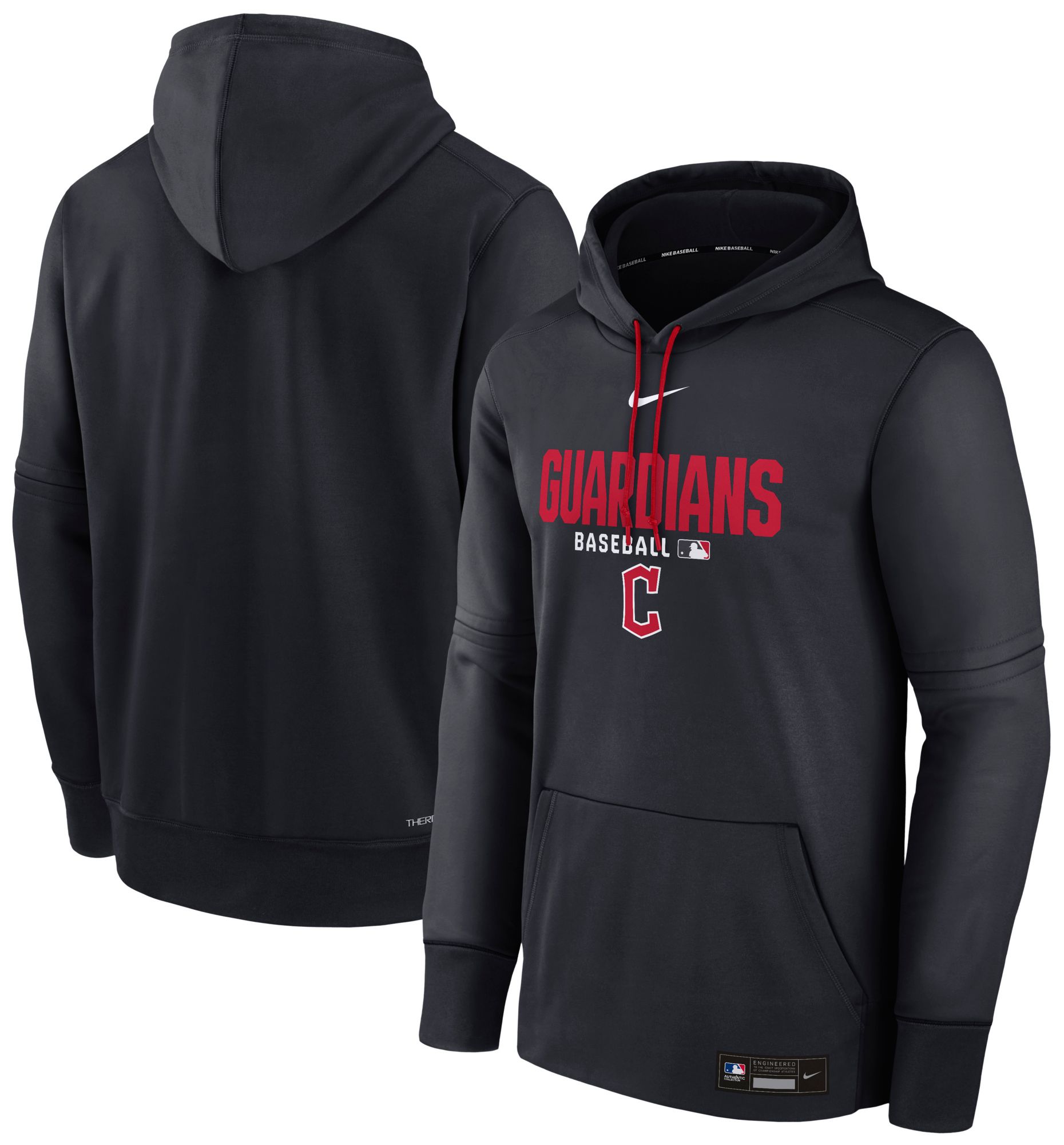 Nike Men's Cleveland Guardians Blue Authentic Collection Therma Hoodie product image
