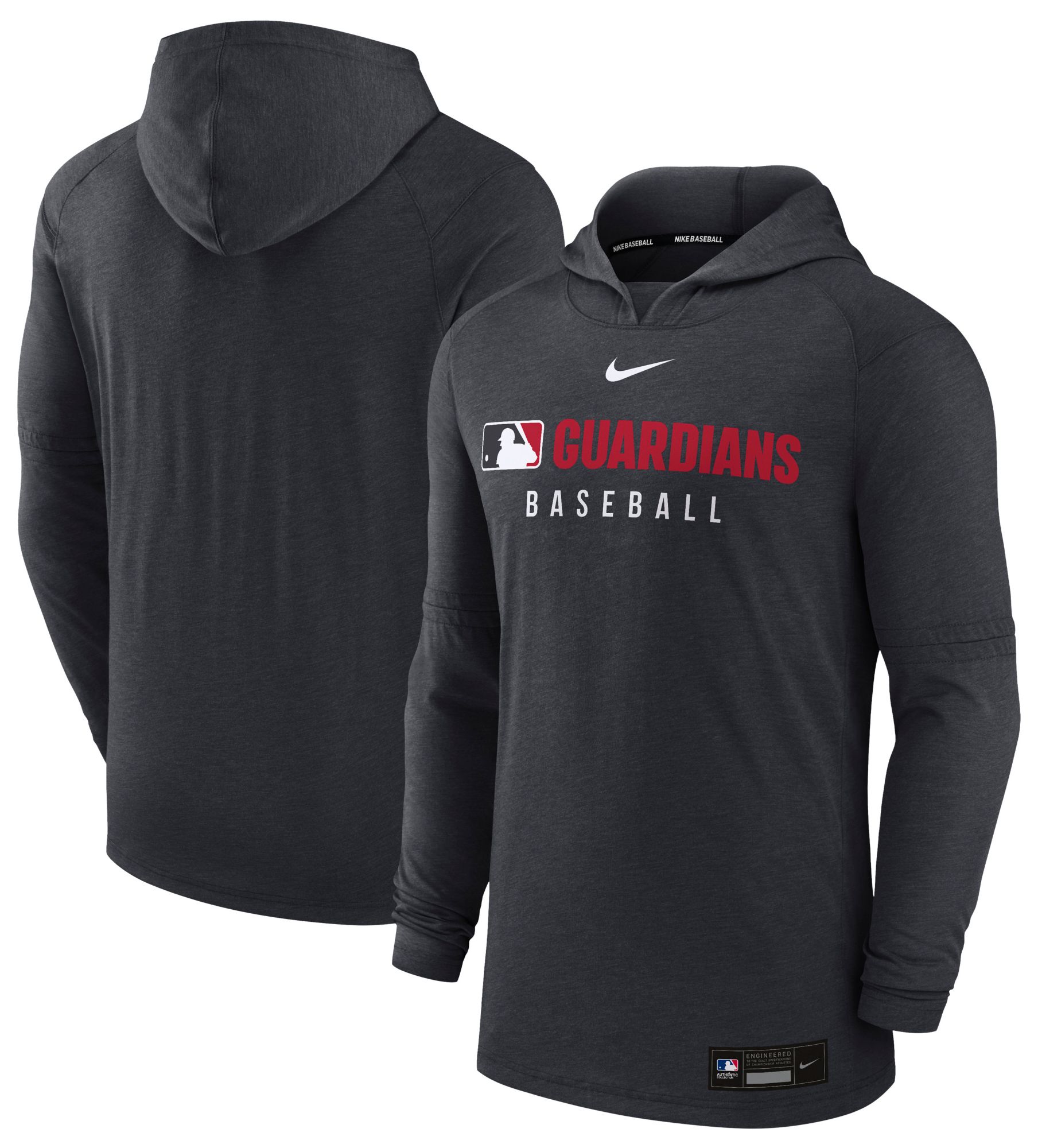 Nike Men's Cleveland Guardians Blue Authentic Collection Lightweight Pullover Hoodie product image