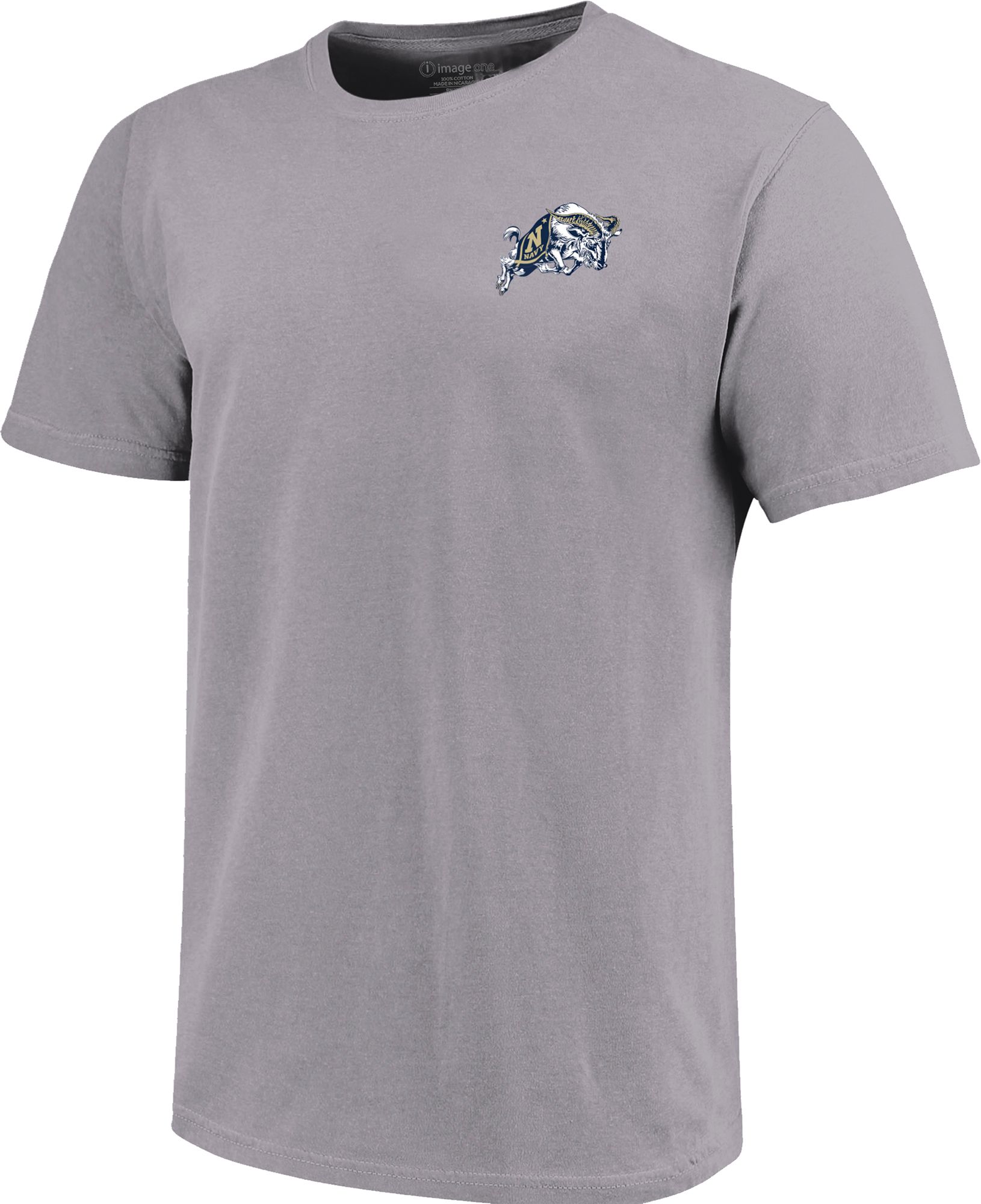 Image One Adult Navy Midshipmen Grey Helmet Arch T-Shirt product image