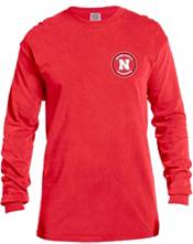 Image One Men's Nebraska Cornhuskers Scarlet Rounds Long Sleeve T-Shirt product image