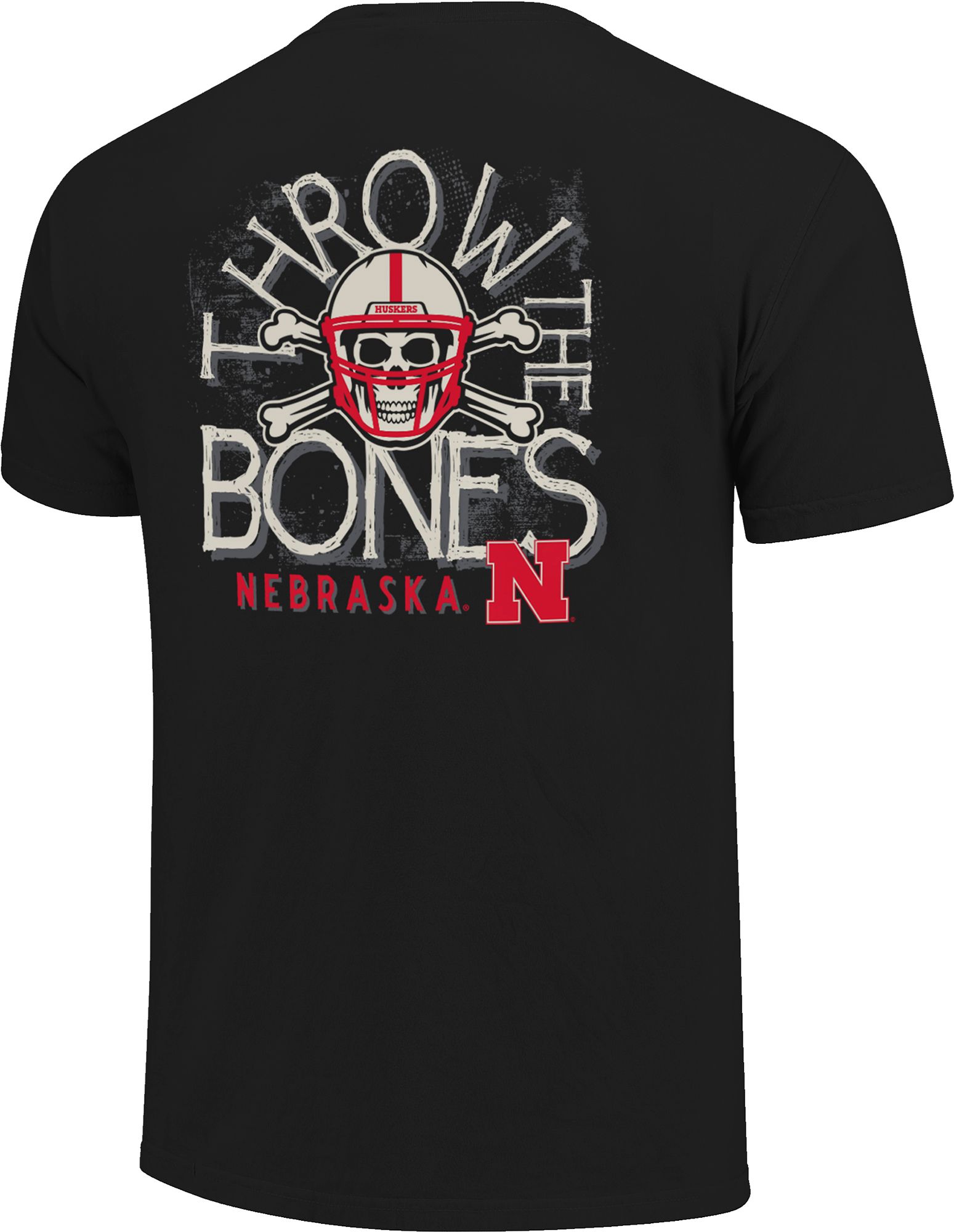 Image One Men's Nebraska Cornhuskers Black Throw Bones T-Shirt product image
