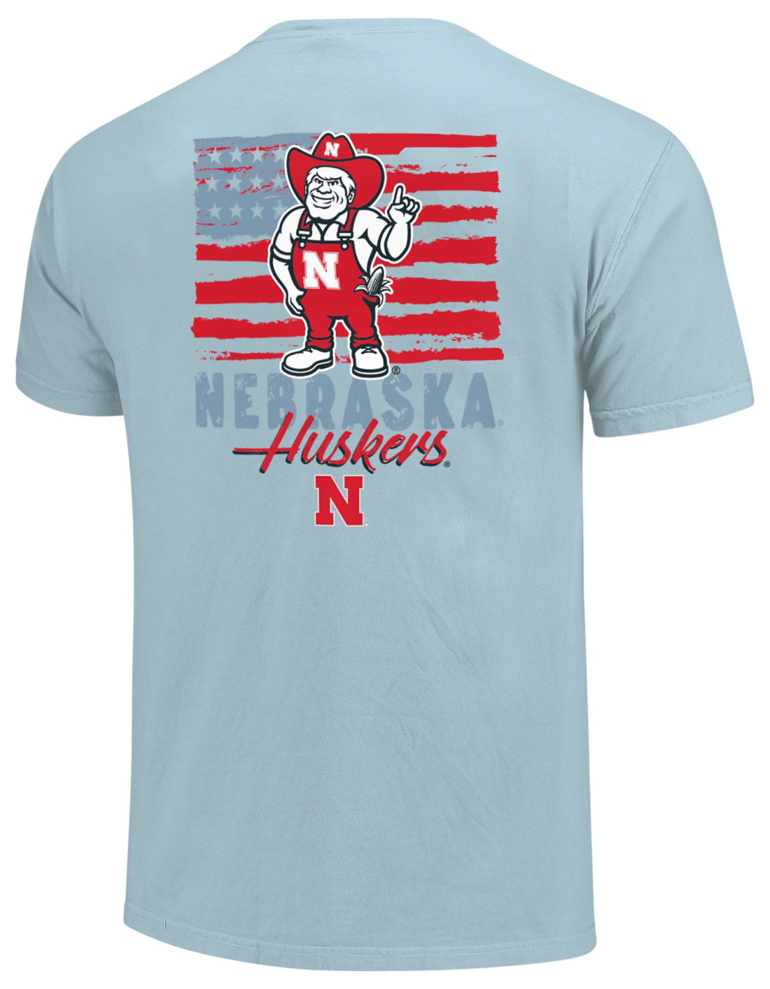 Image One Adult Nebraska Cornhuskers Americana Light Blue T-Shirt product image