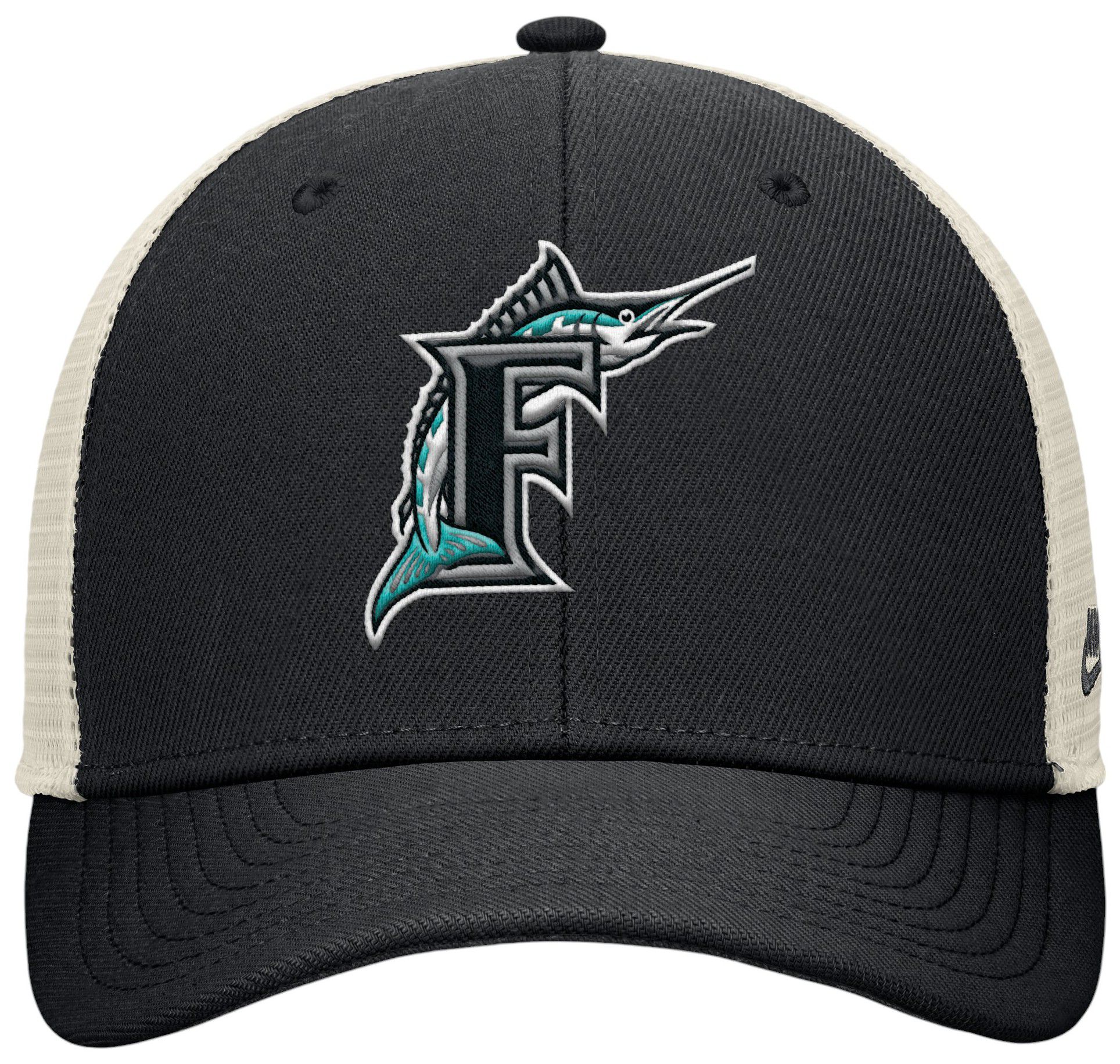 Nike Adult Miami Marlins Black Cooperstown Club Adjustable Trucker Hat product image