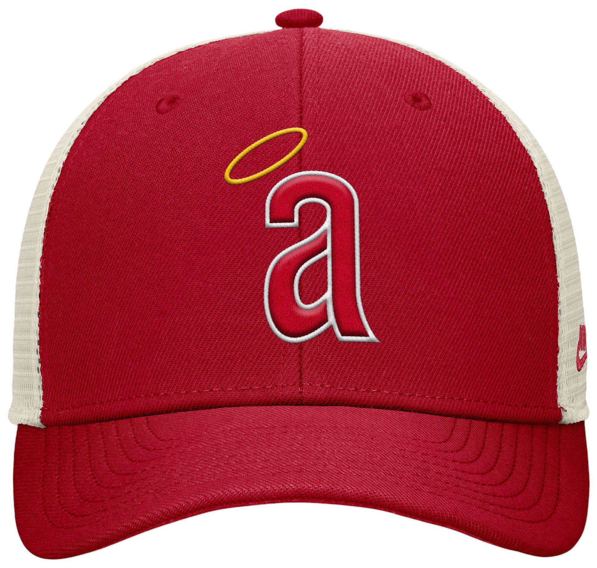 Nike Adult Los Angeles Angels Red Cooperstown Club Adjustable Trucker Hat product image