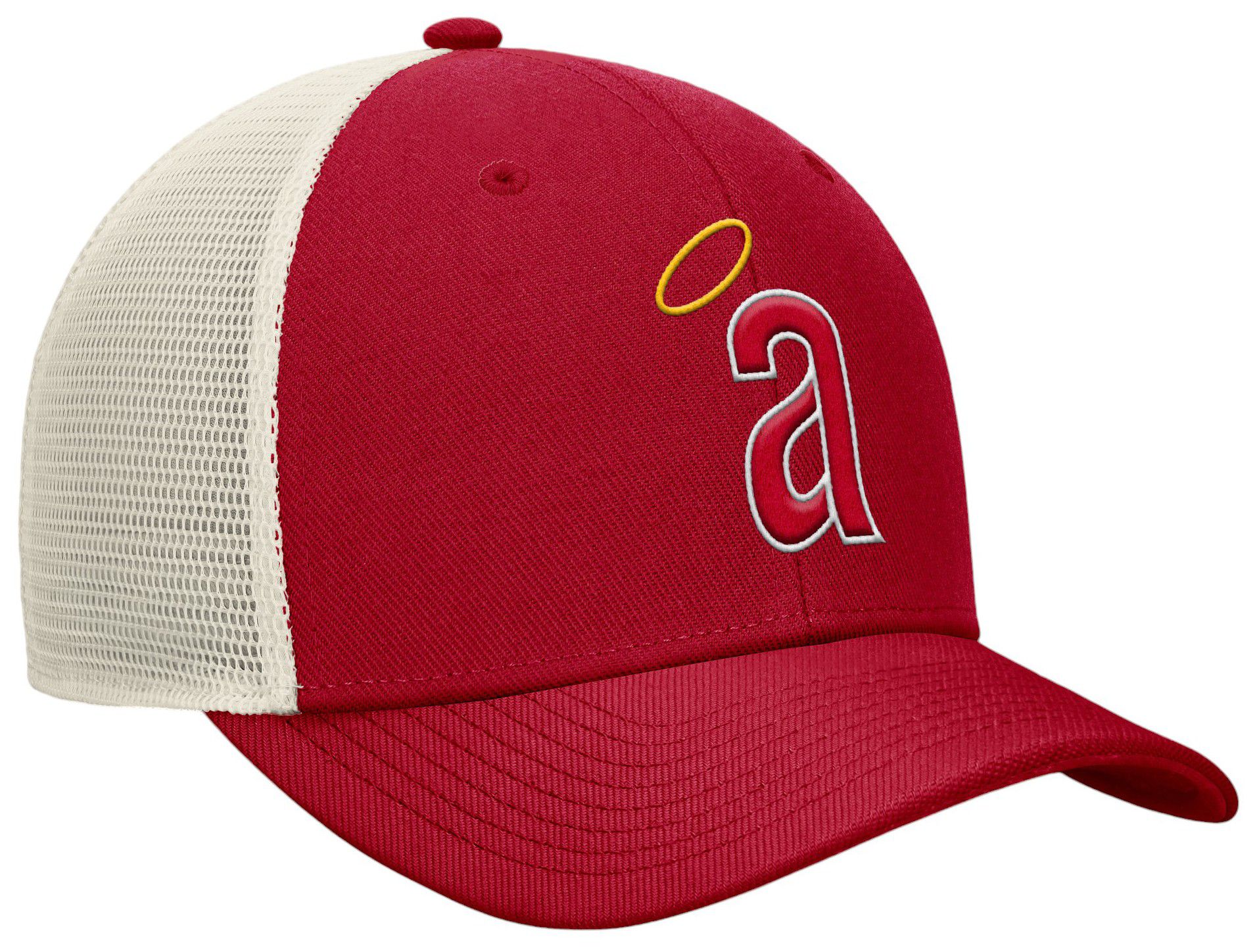 Nike Adult Los Angeles Angels Red Cooperstown Club Adjustable Trucker Hat product image